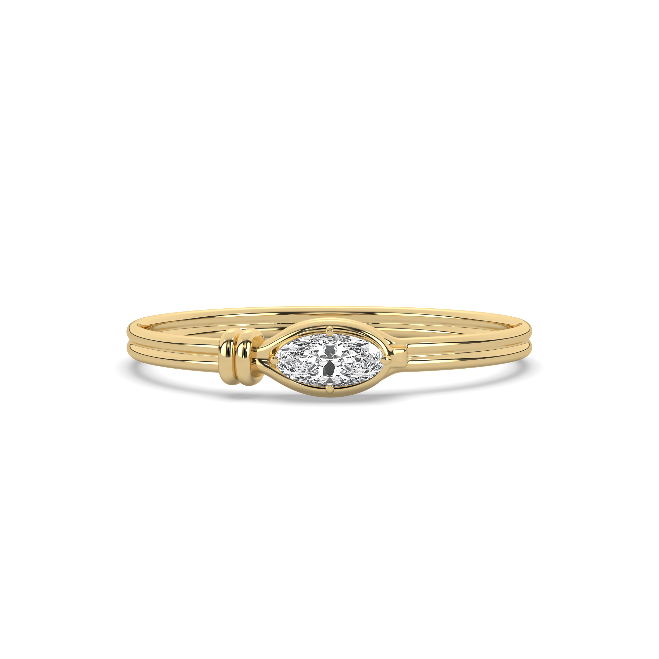 Victoria Oval Diamond Bangle Bracelet
