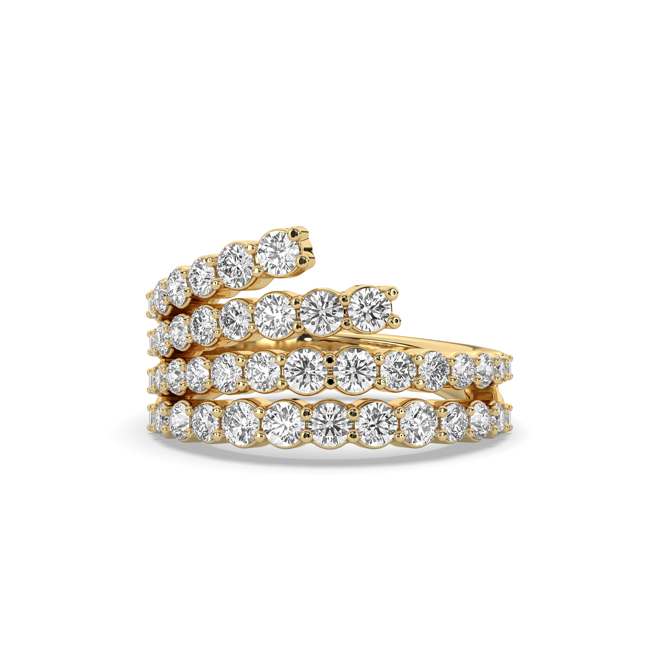 Fanned Lab Diamond Statement Ring