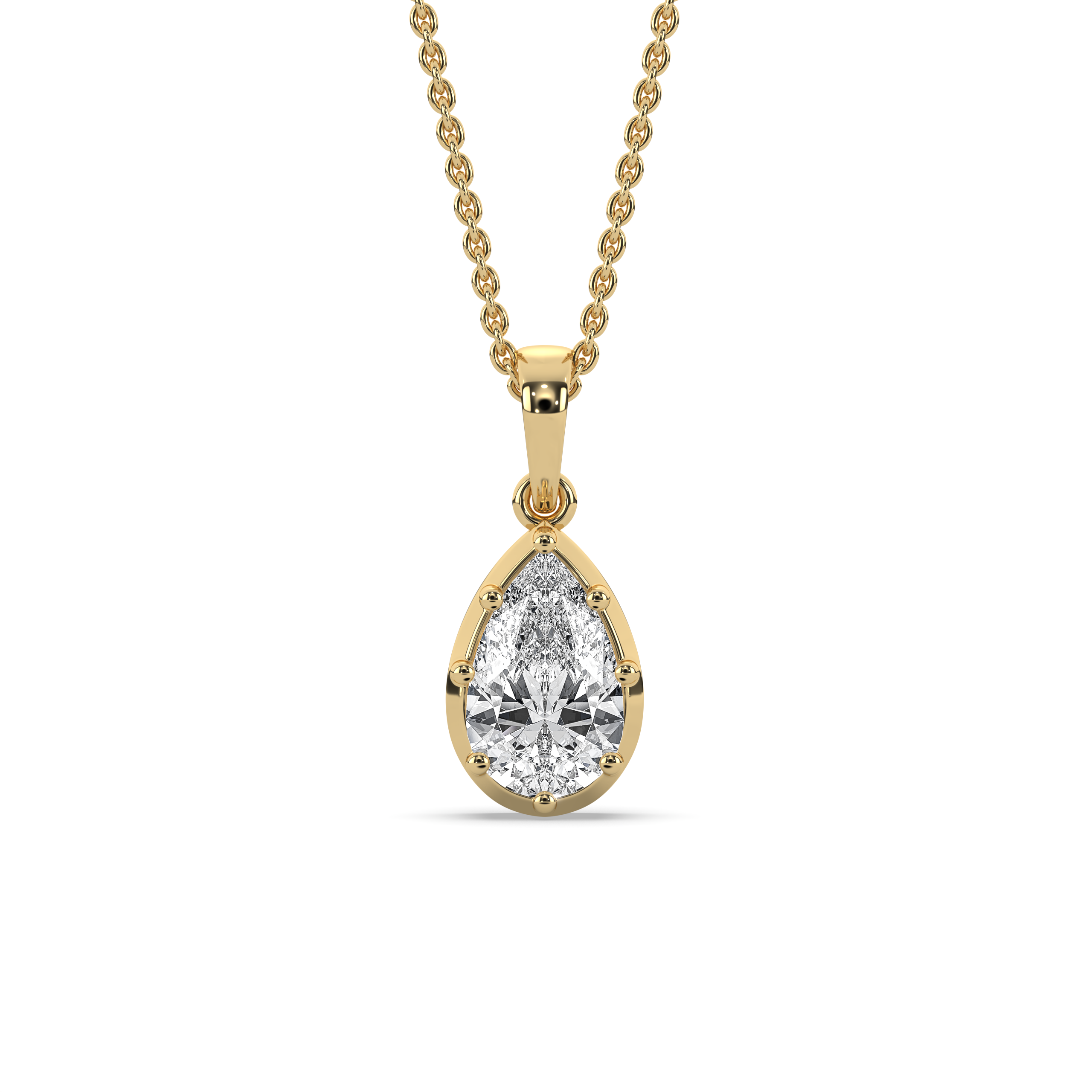 Victoria Pear Diamond Pendant Necklace