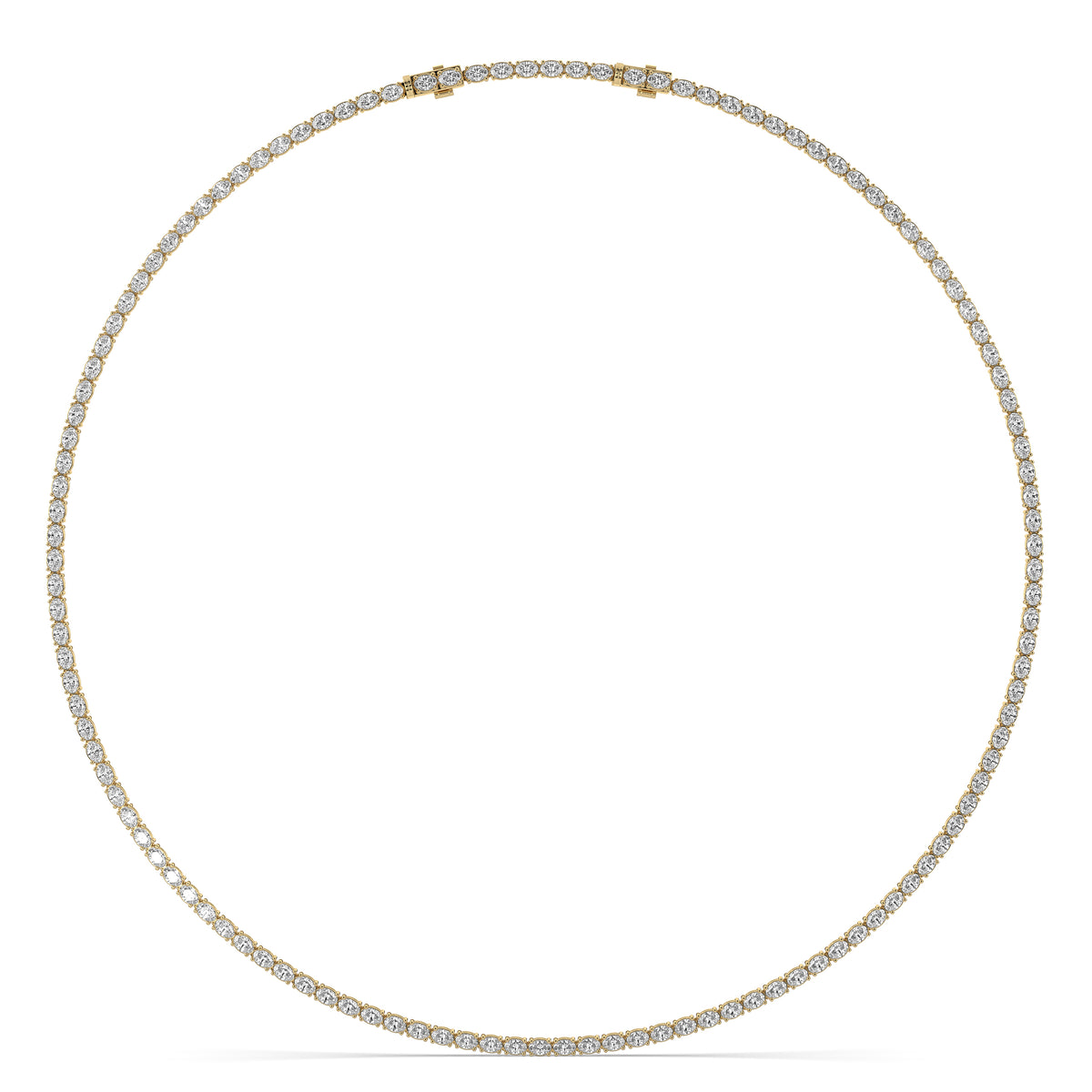 The Oval Diamond Tennis Necklace