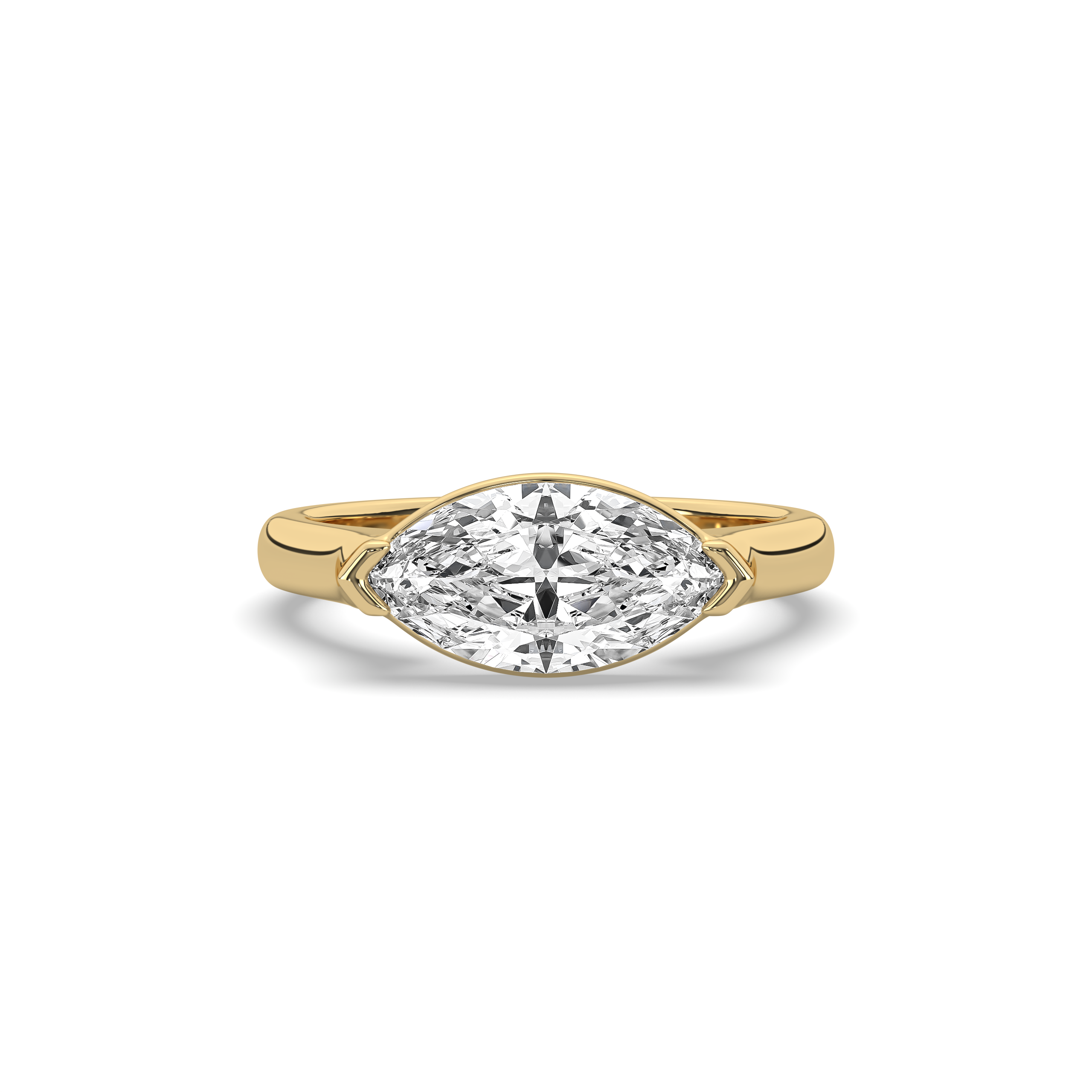 Marquise Floating Solitaire Ring