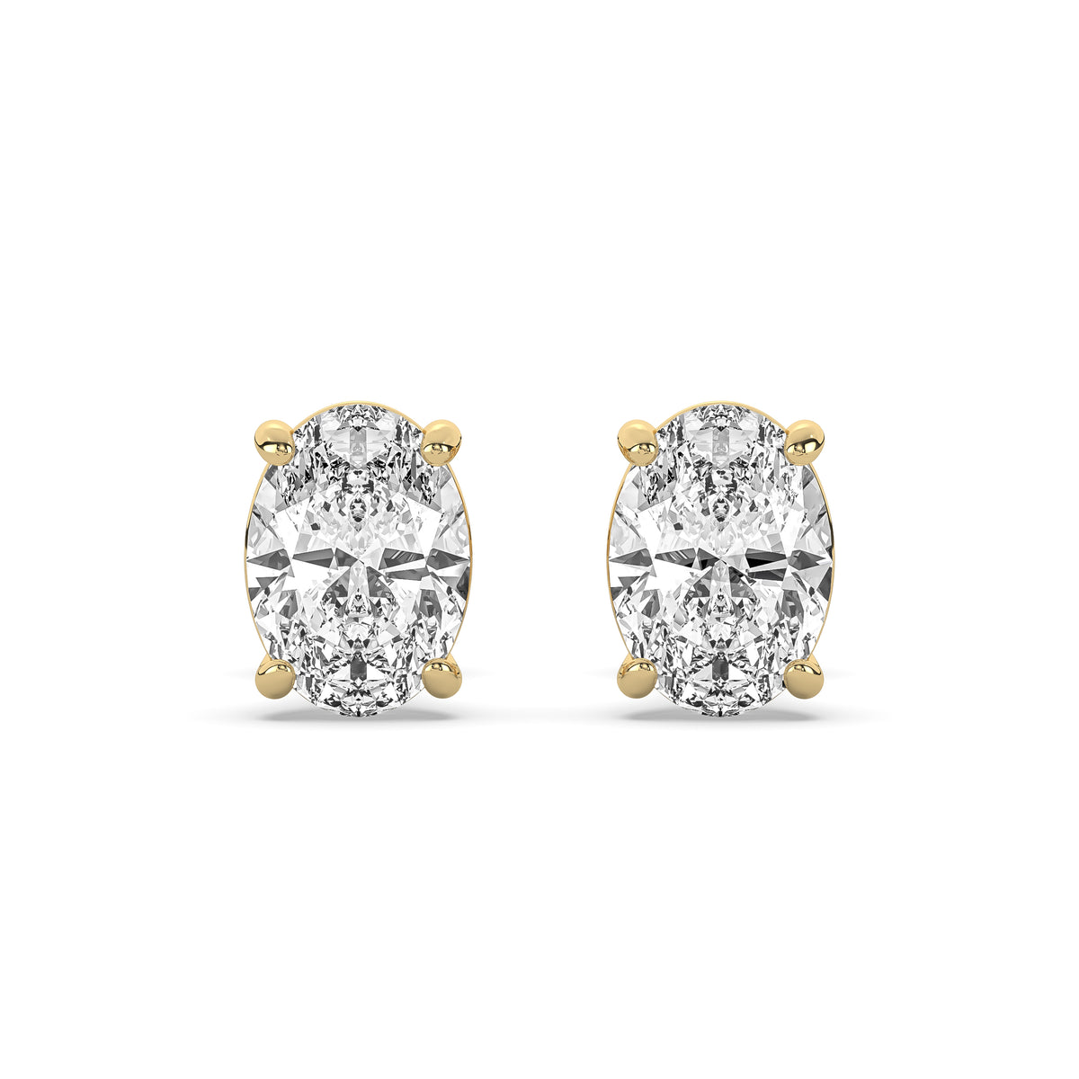 The Oval Diamond Martini Stud Earrings