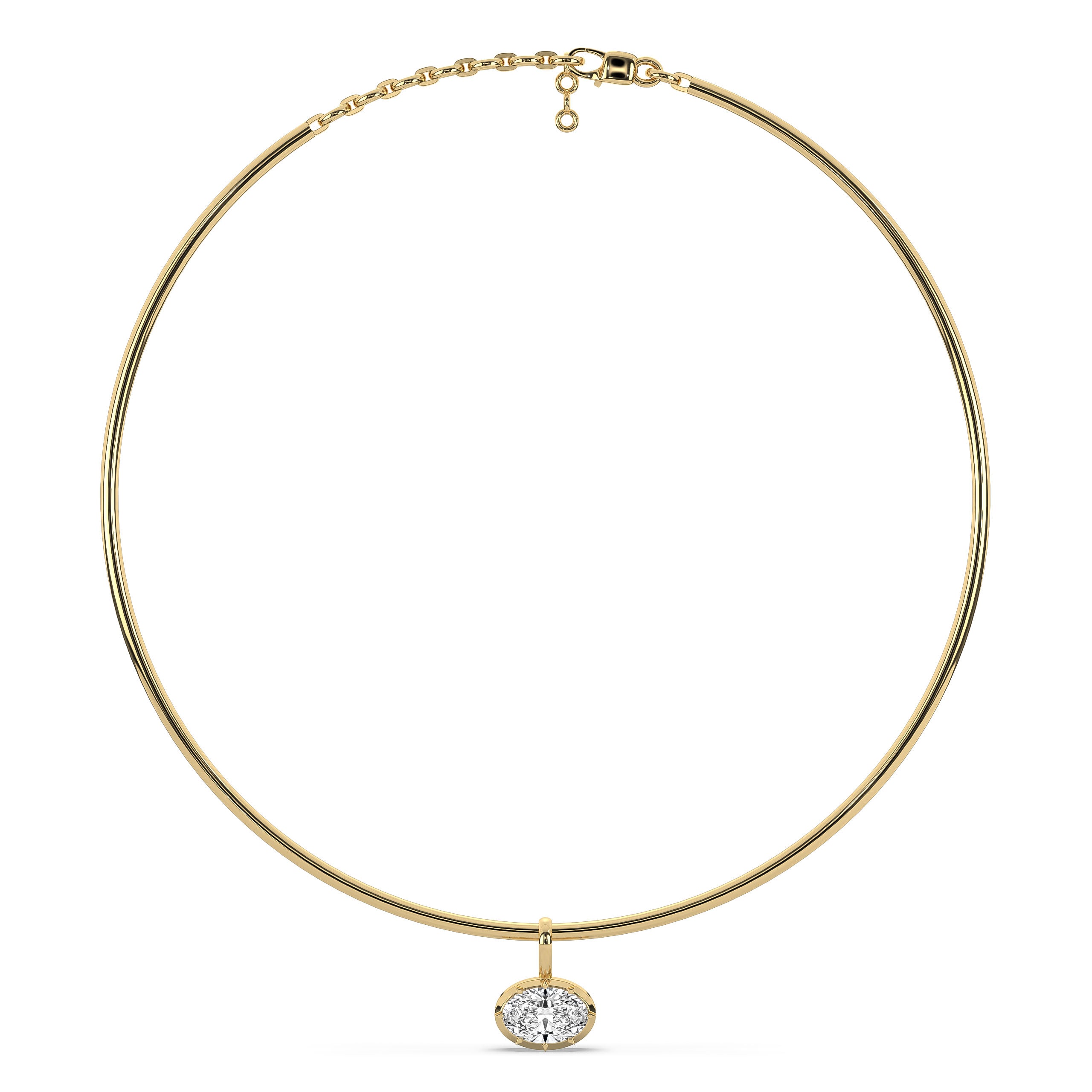 Victoria Oval Diamond Collar Necklace