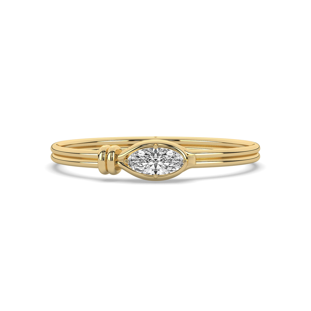 Alma — Elongated Oval Diamond Bangle