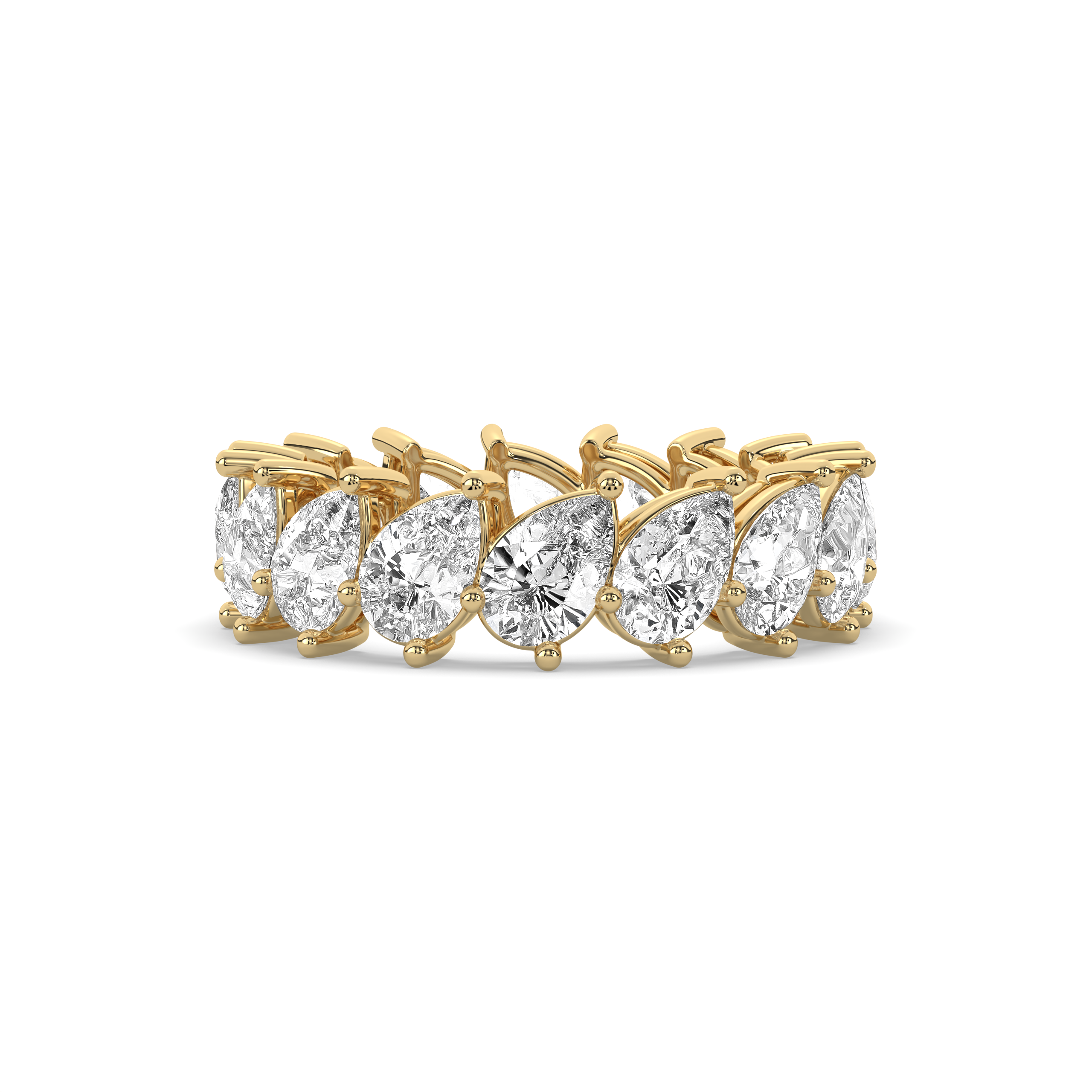 Pear Diamond Endless Love Eternity Band