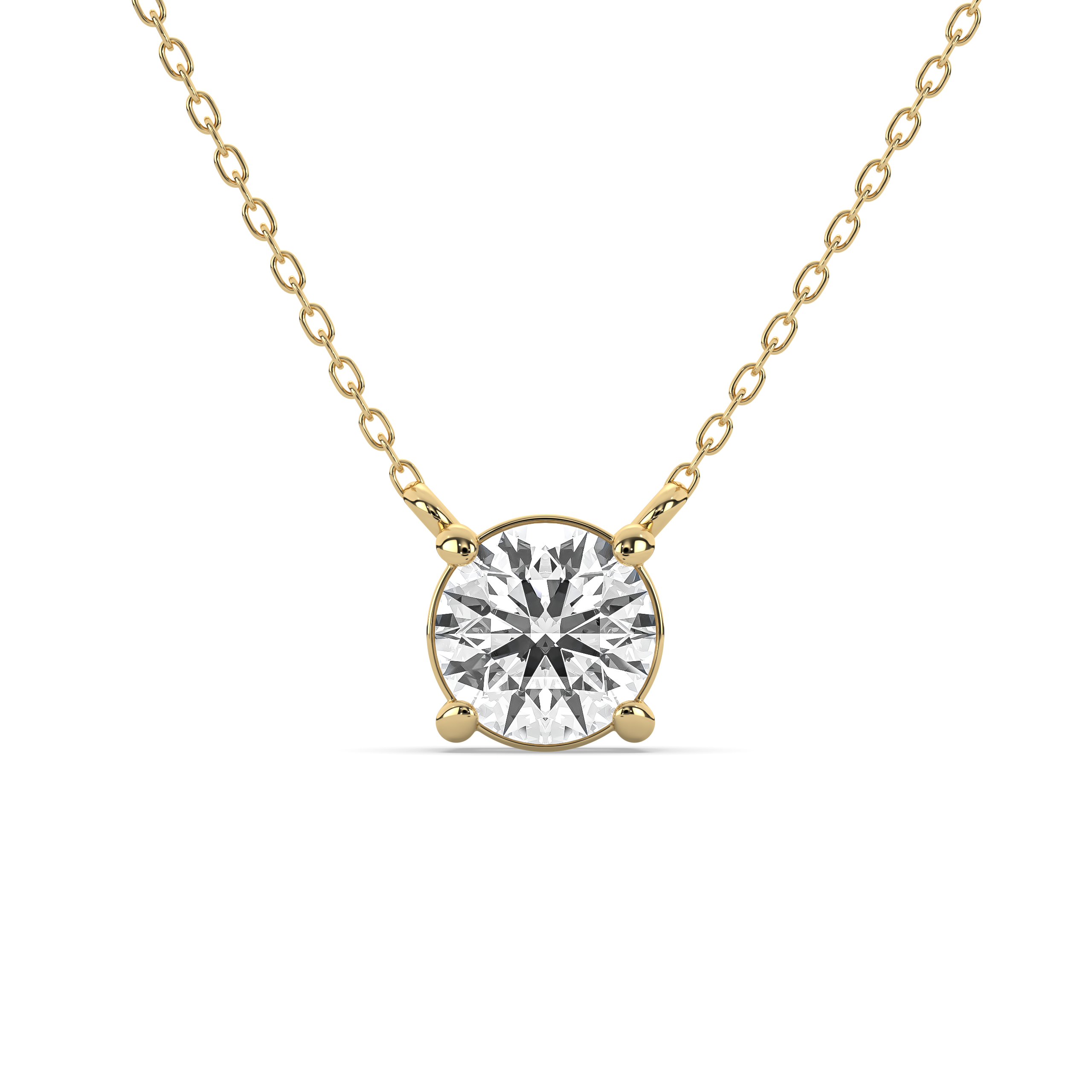 Round Diamond Solitaire Necklace
