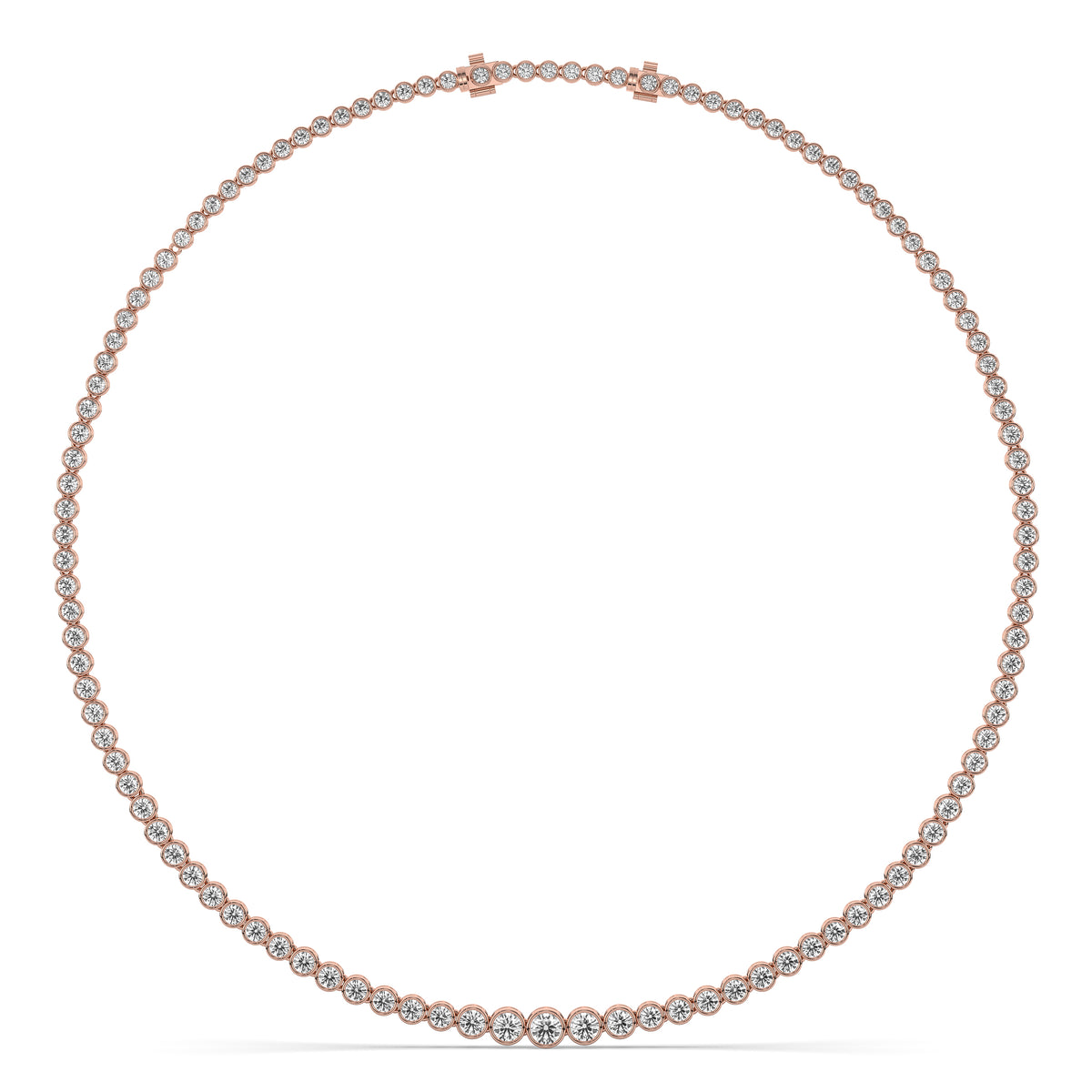 The Graduated Round Diamond Tennis Necklace