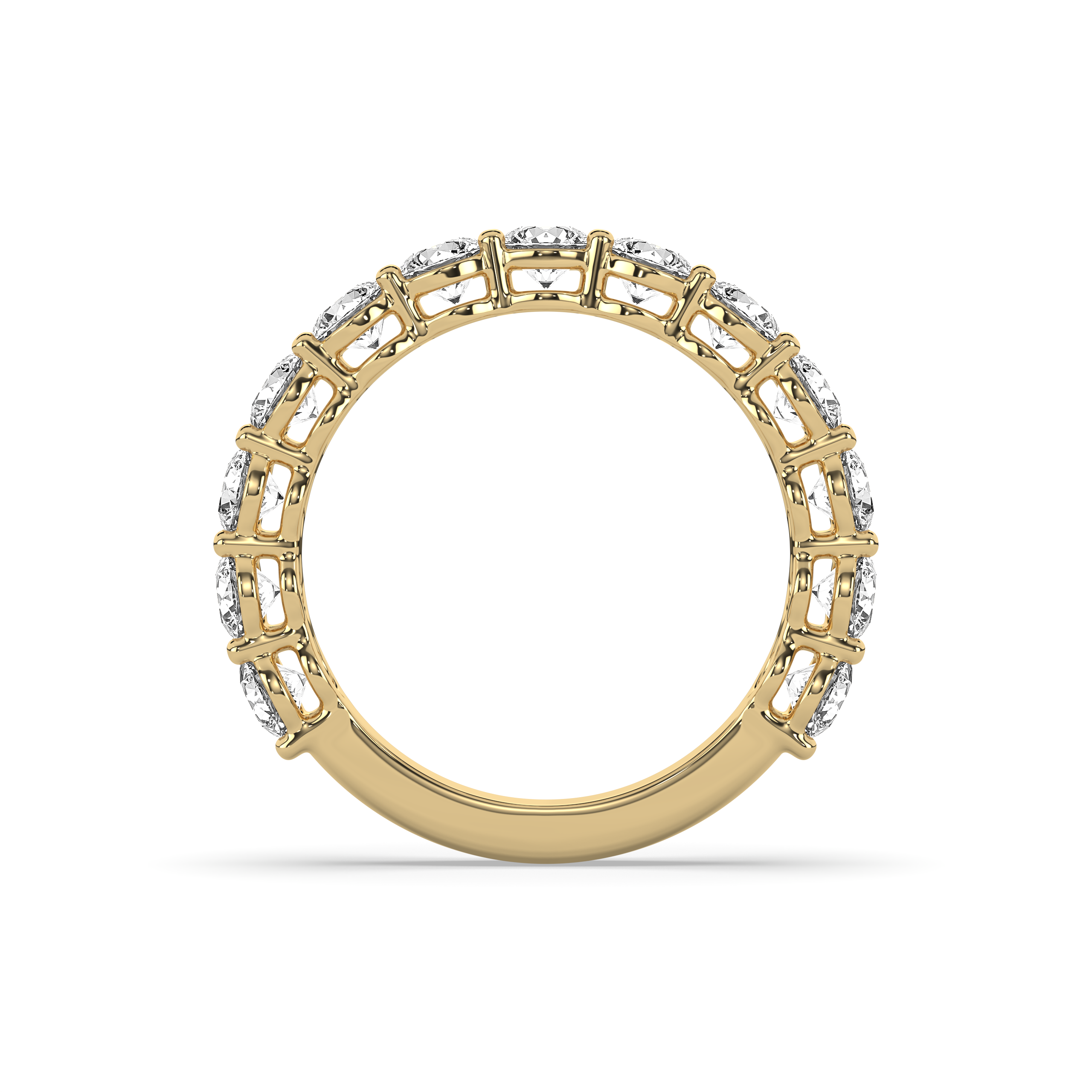 Round Diamond 3/4 Band