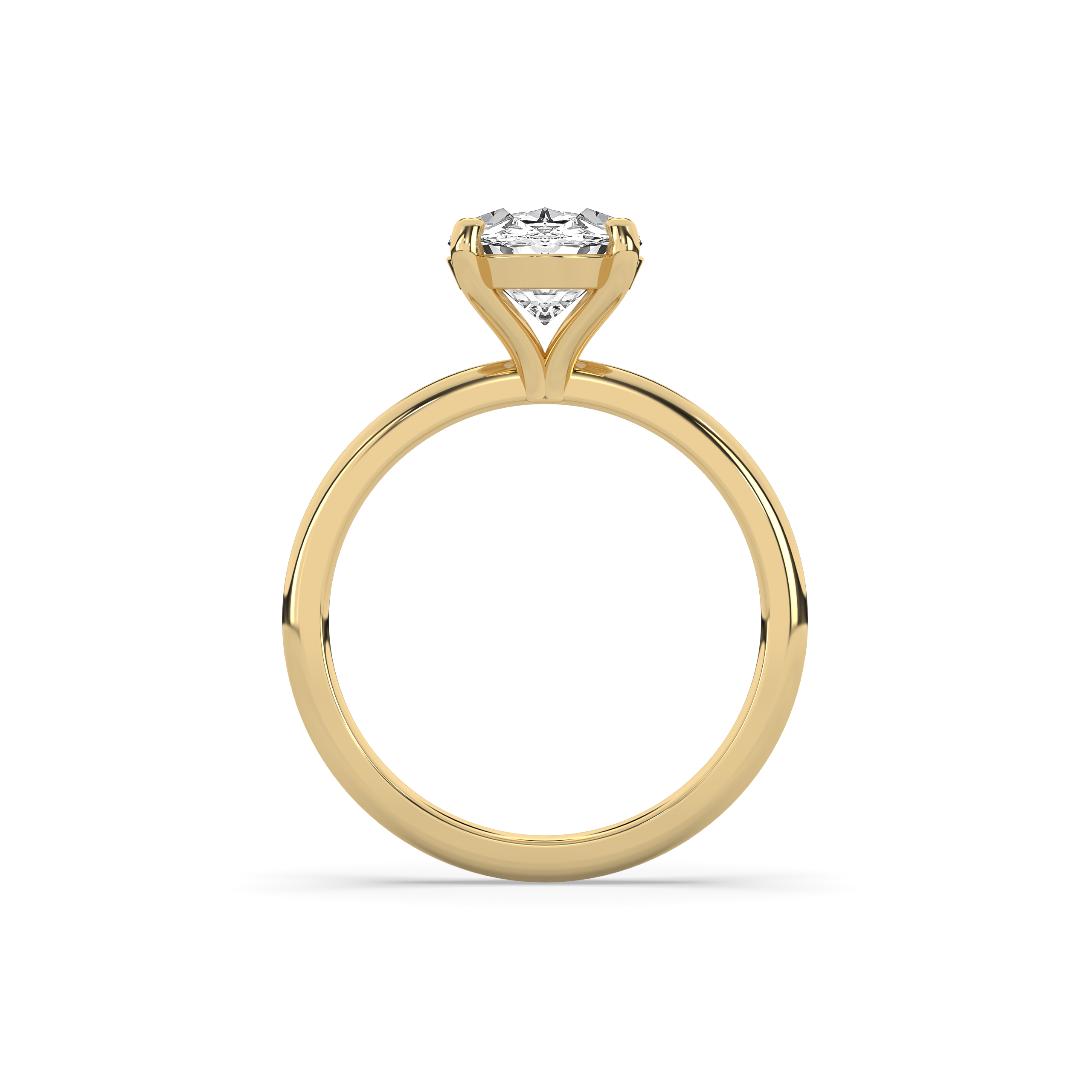 Oval Martini Solitaire Engagement Ring