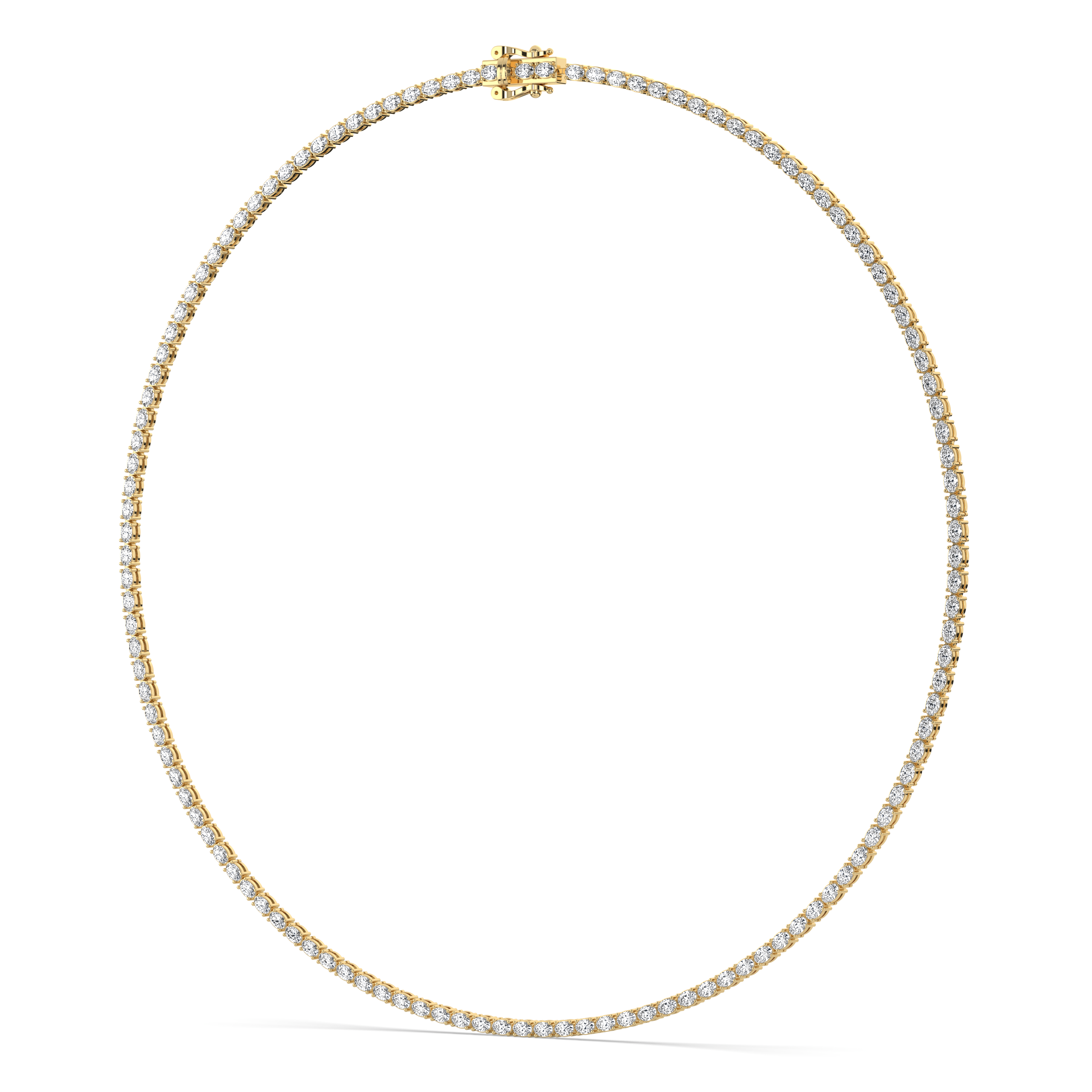 Signature East West Oval Diamond Tennis Necklace