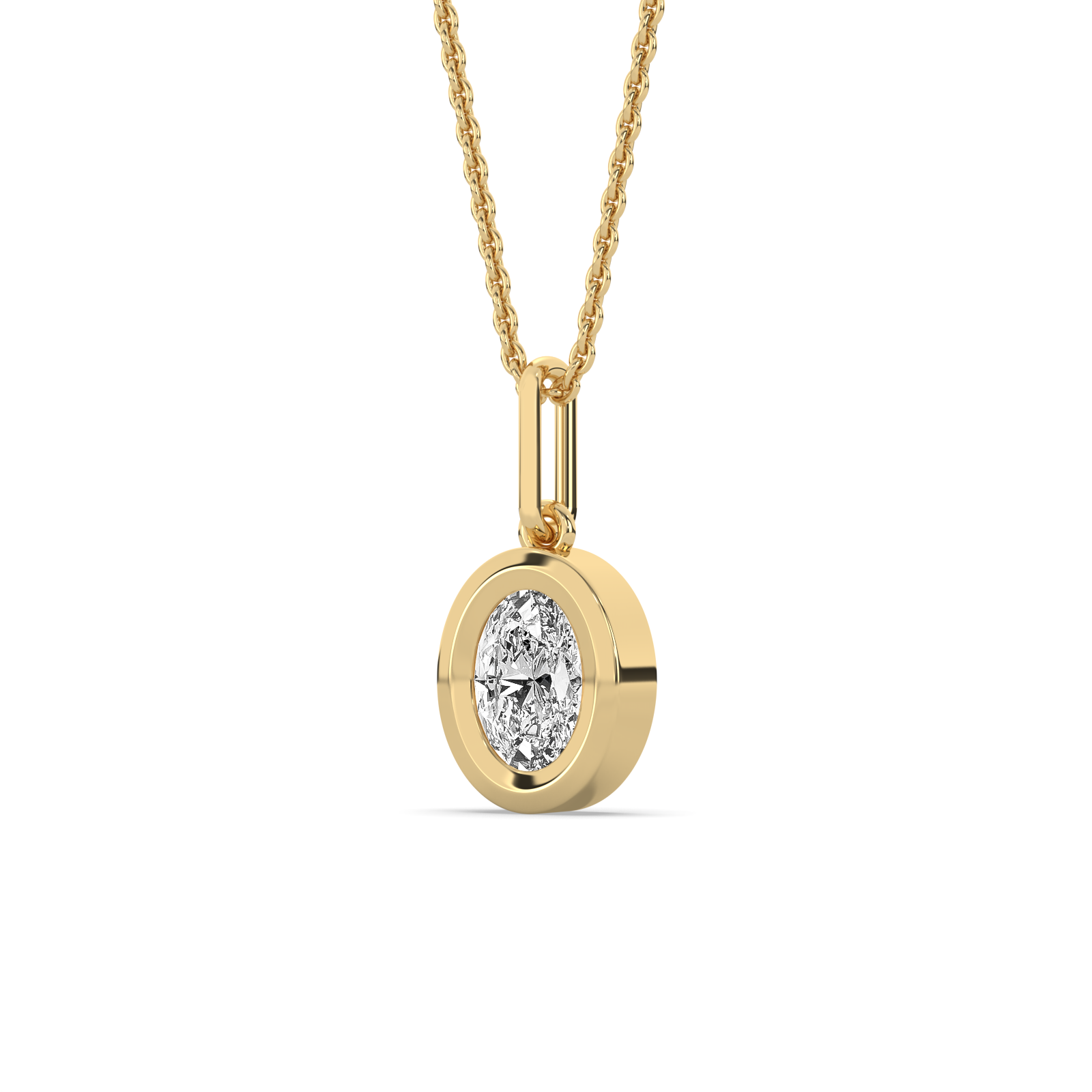 Oval Diamond Bezel Charm