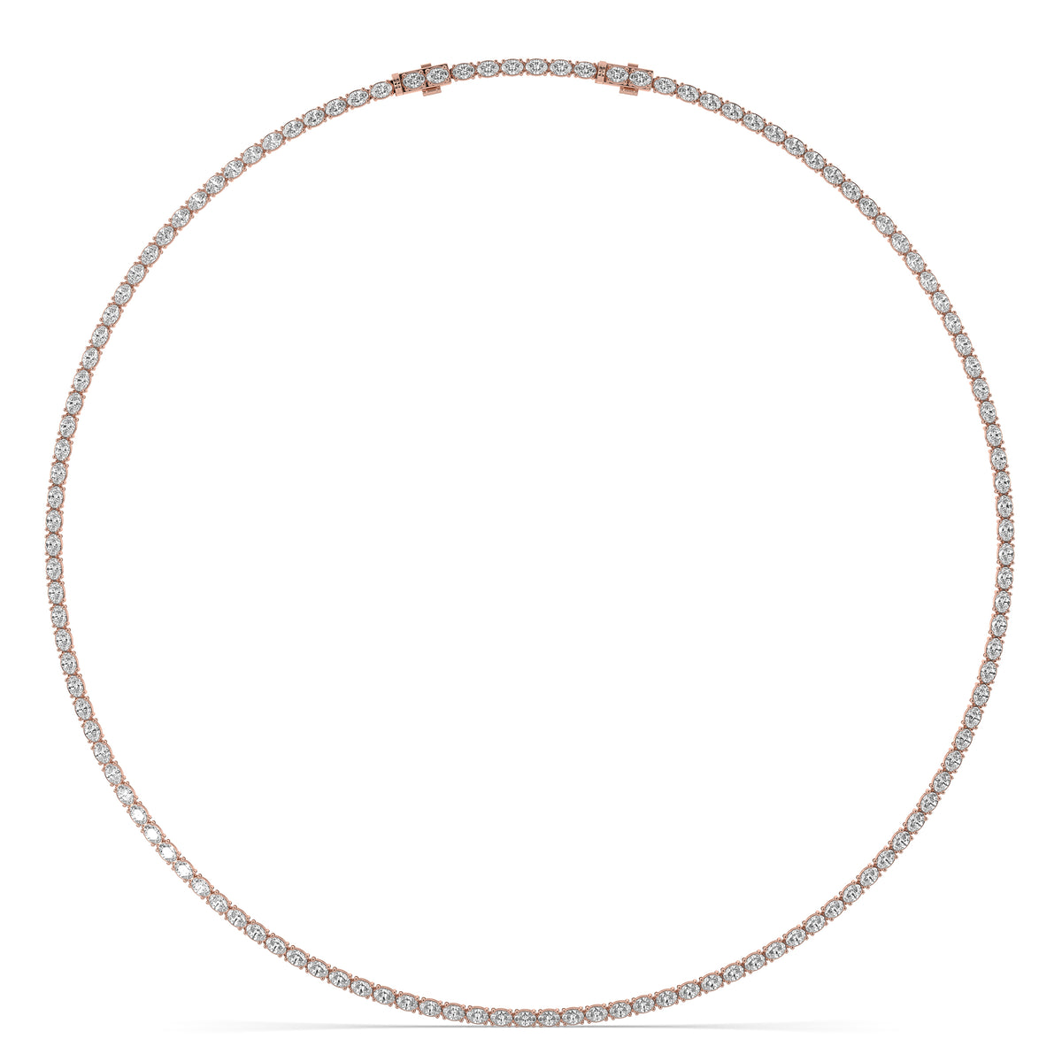 The Oval Diamond Tennis Necklace