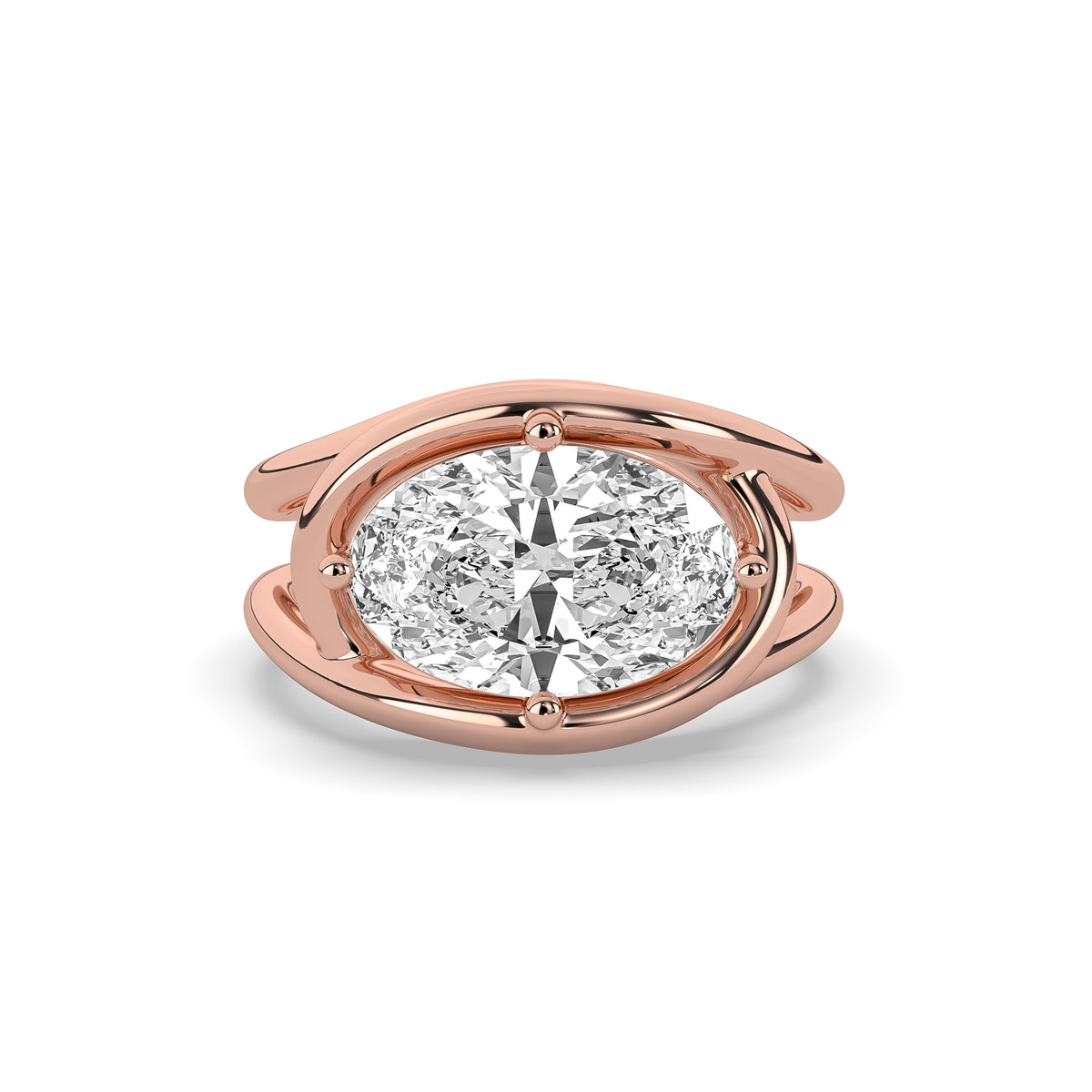 The East-West Oval Diamond Statement Ring