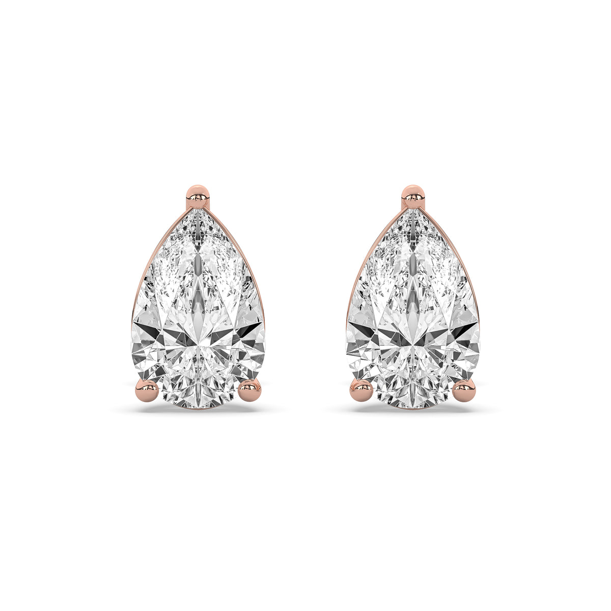 The Pear Diamond Martini Stud Earrings