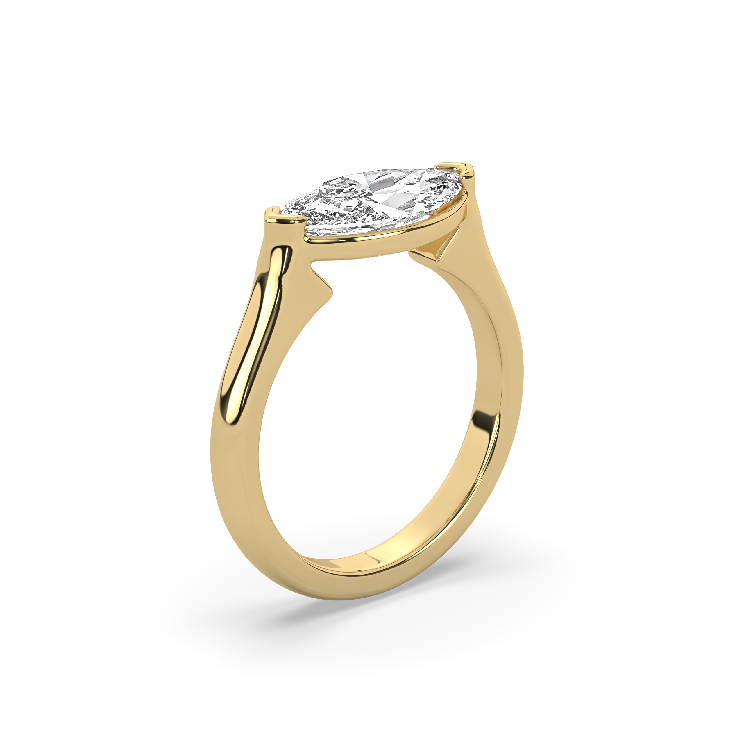 Marquise Floating Solitaire Ring