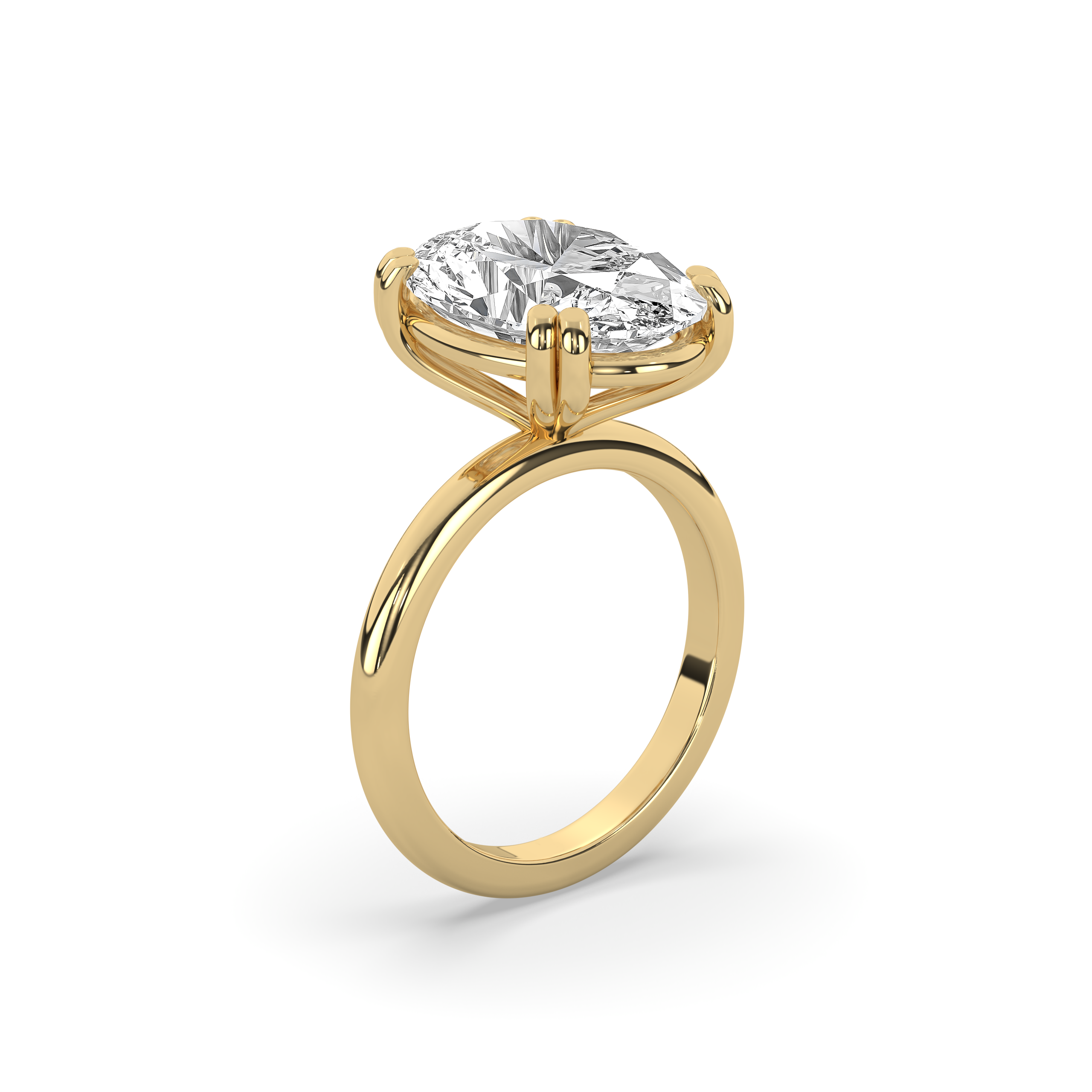 Double Prong Solitaire Engagement Ring