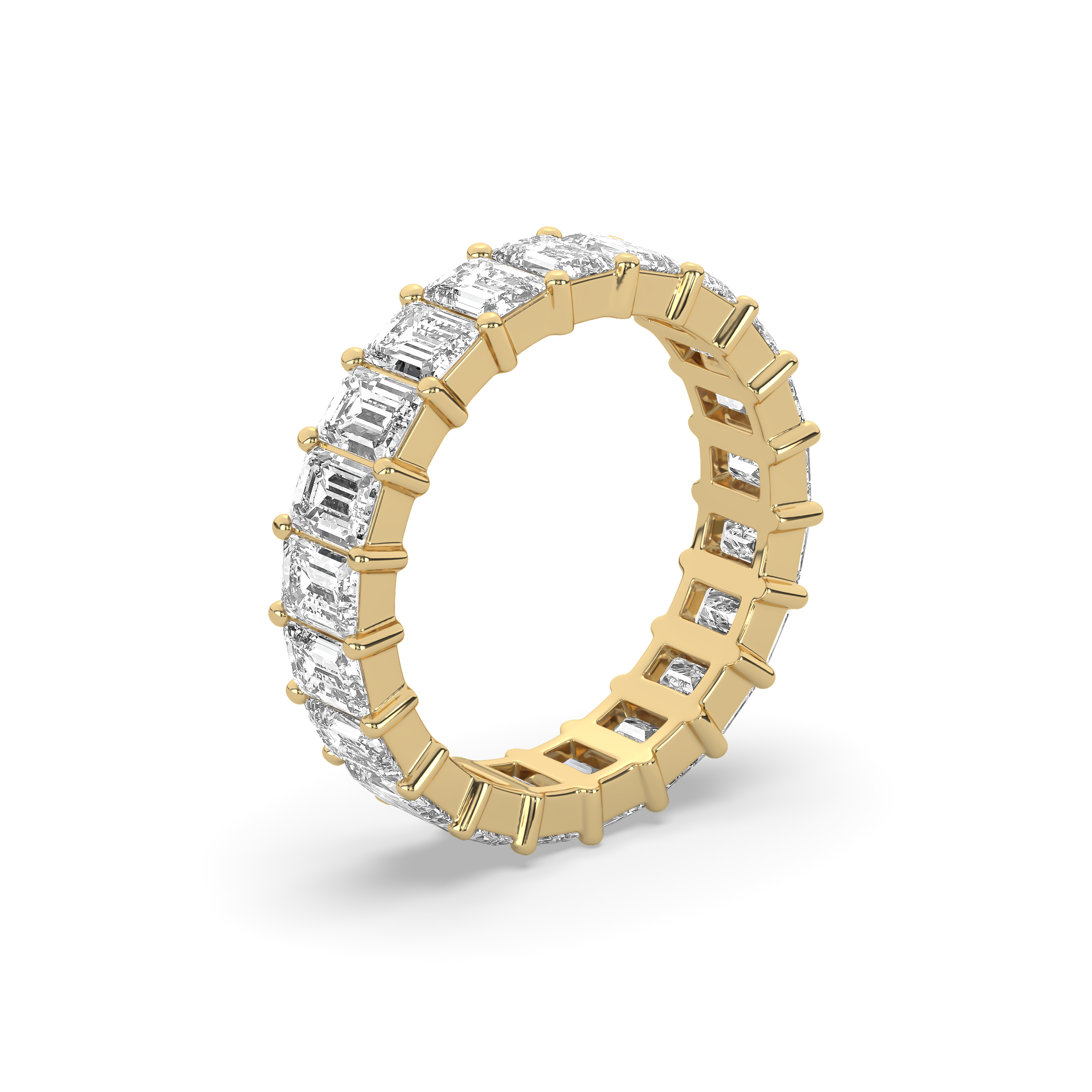 Emerald Cut Diamond Endless Love Eternity Band