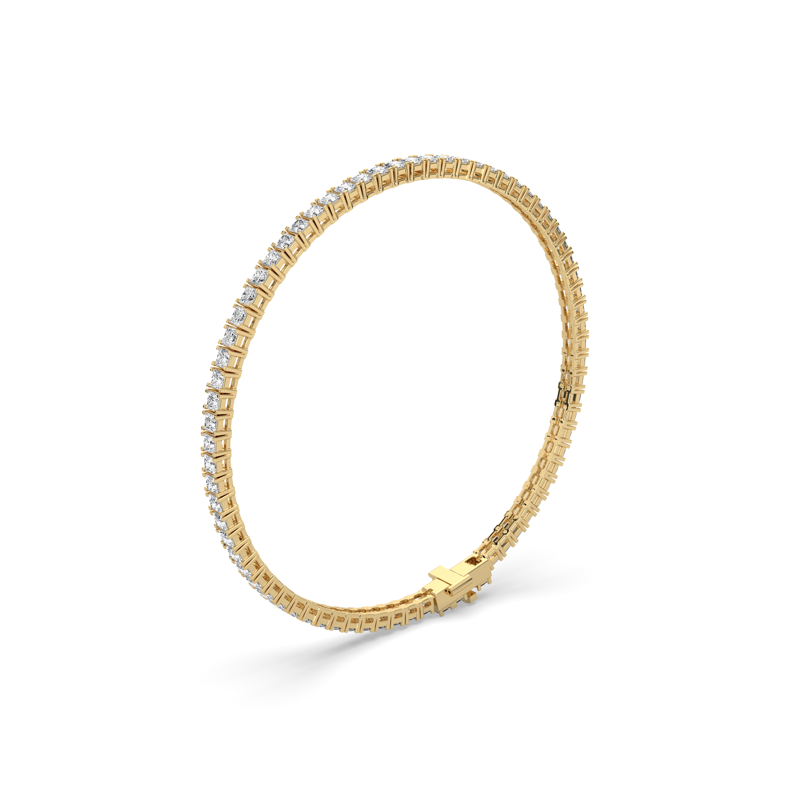 Princess Cut Diamond Tennis Bracelet