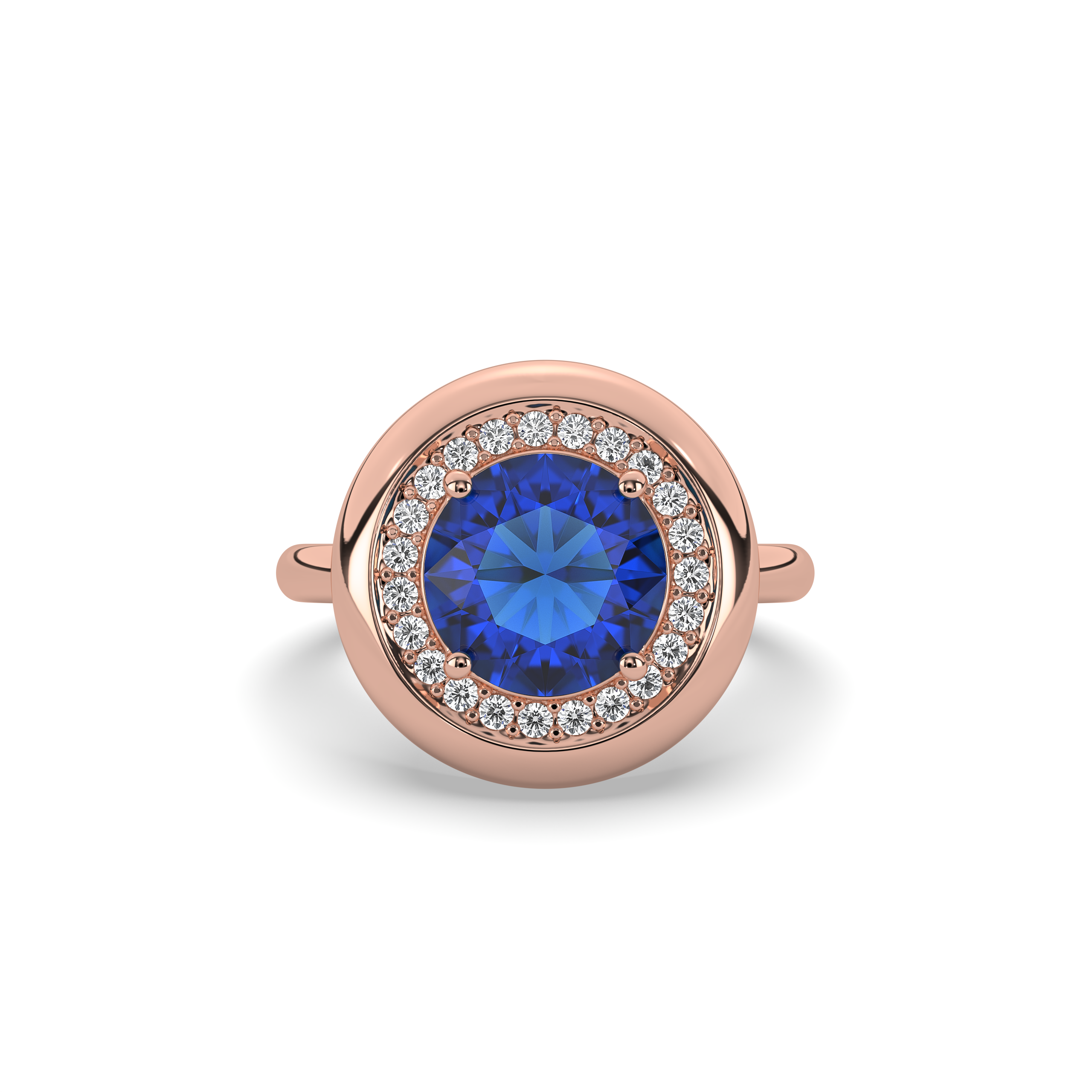 Diana Blue Sapphire Diamond Ring