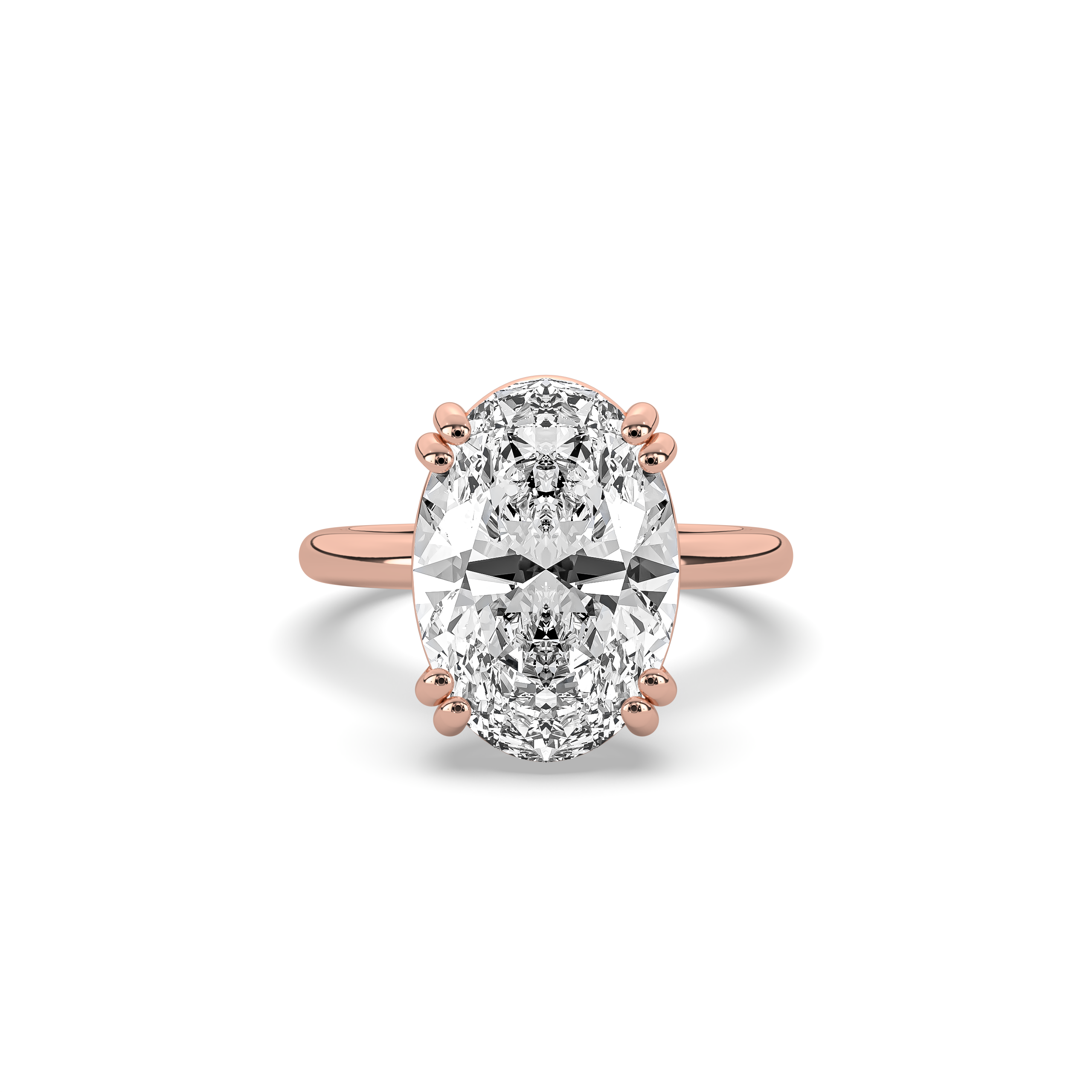 Double Prong Solitaire Engagement Ring