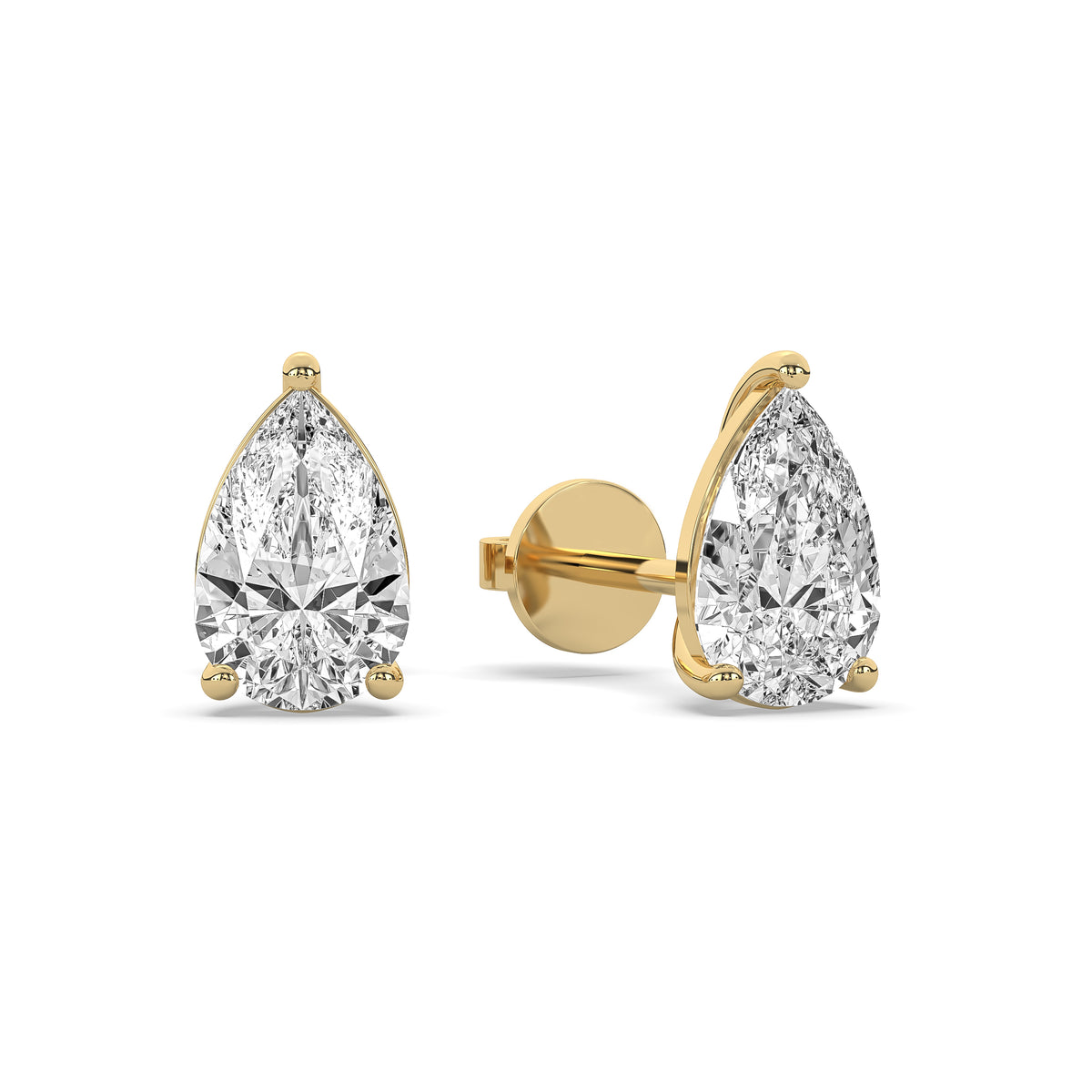 The Pear Diamond Martini Stud Earrings