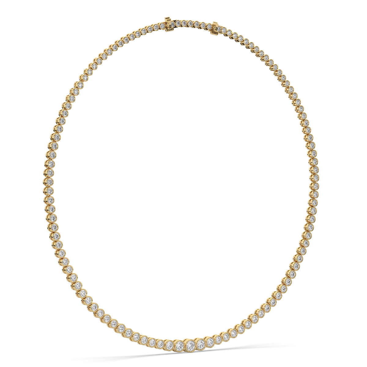 The Graduated Round Diamond Tennis Necklace