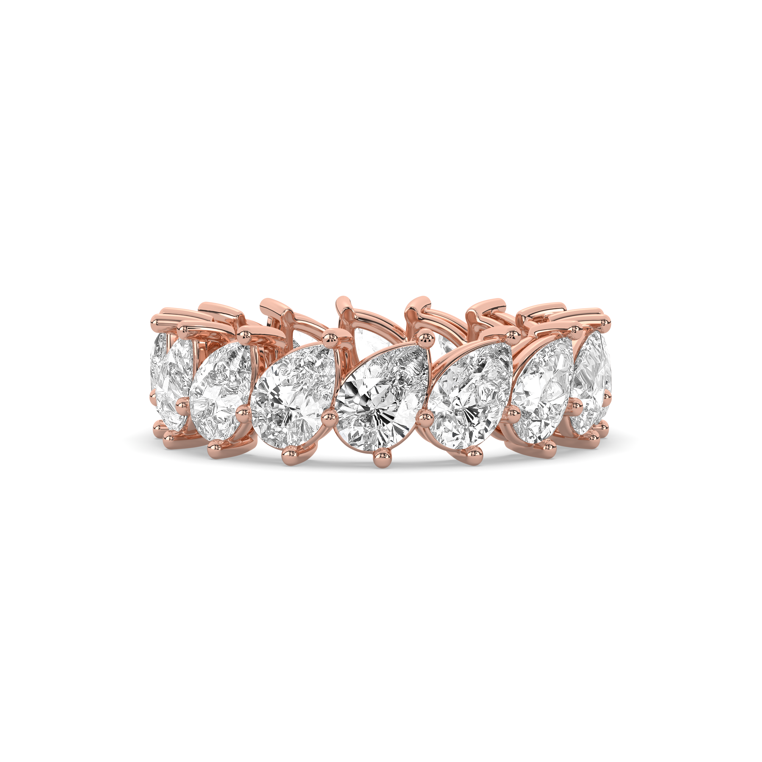 Pear Diamond Endless Love Eternity Band
