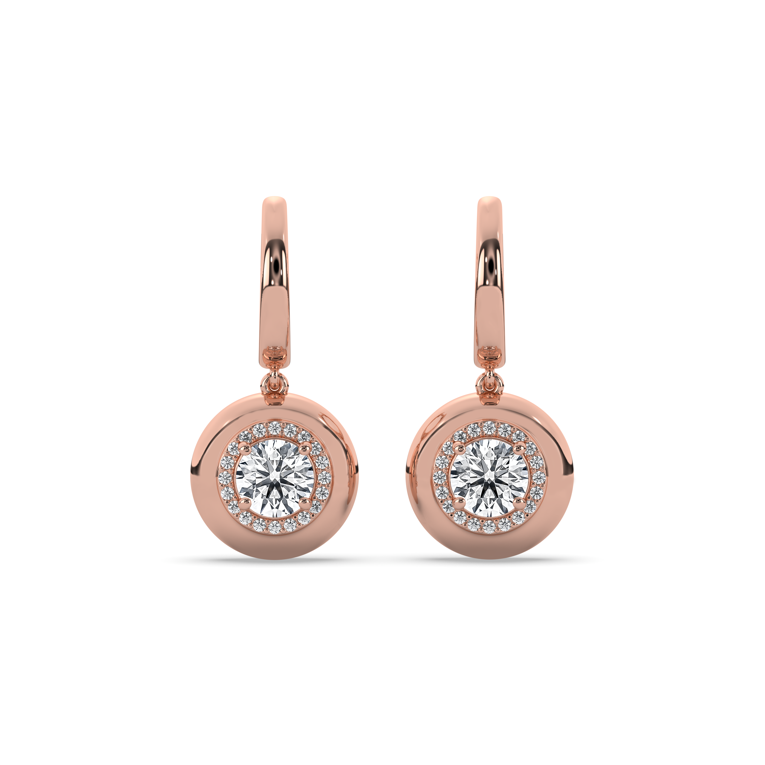 Diamond Drop Diana Huggie Earrings