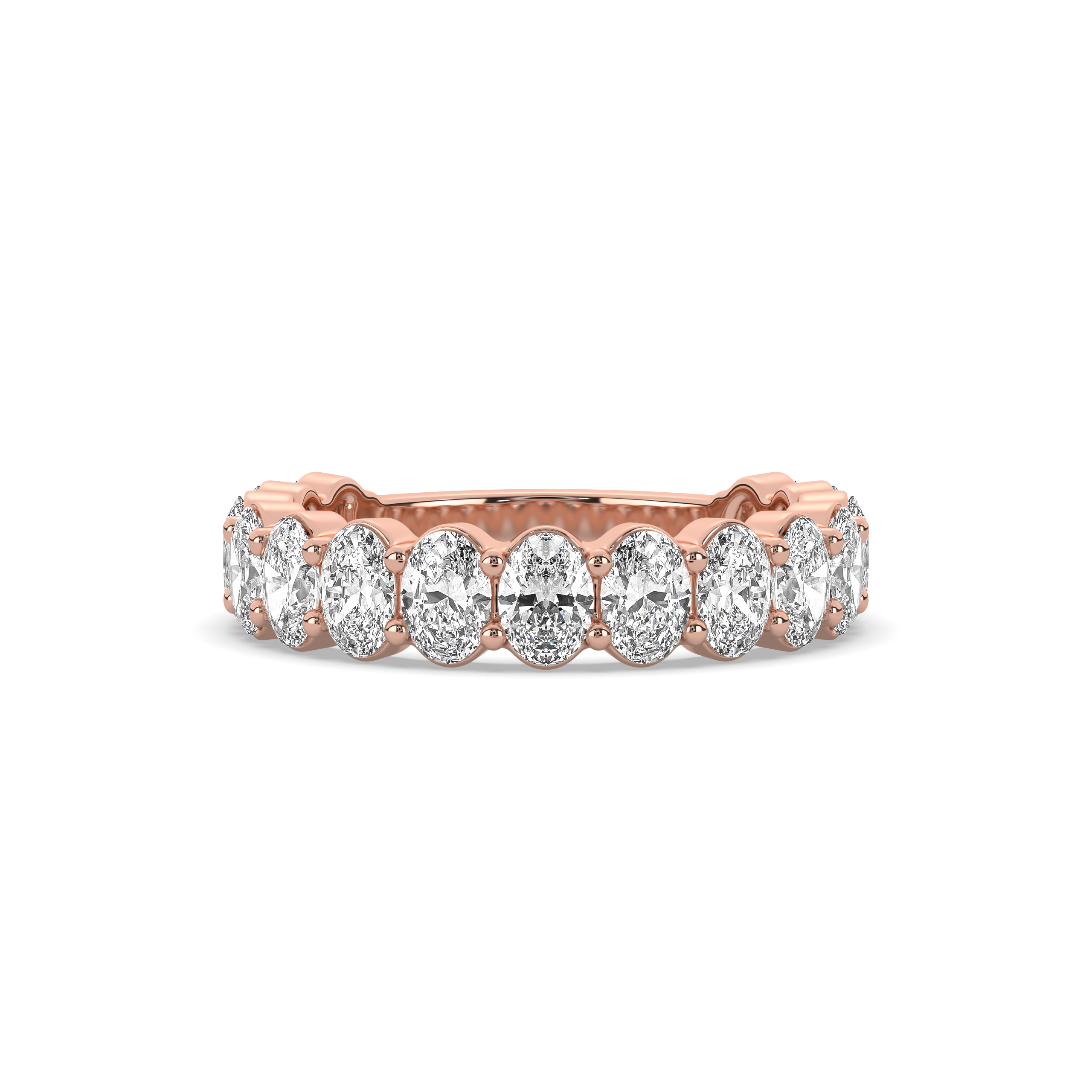 Oval Diamond 3/4 Band