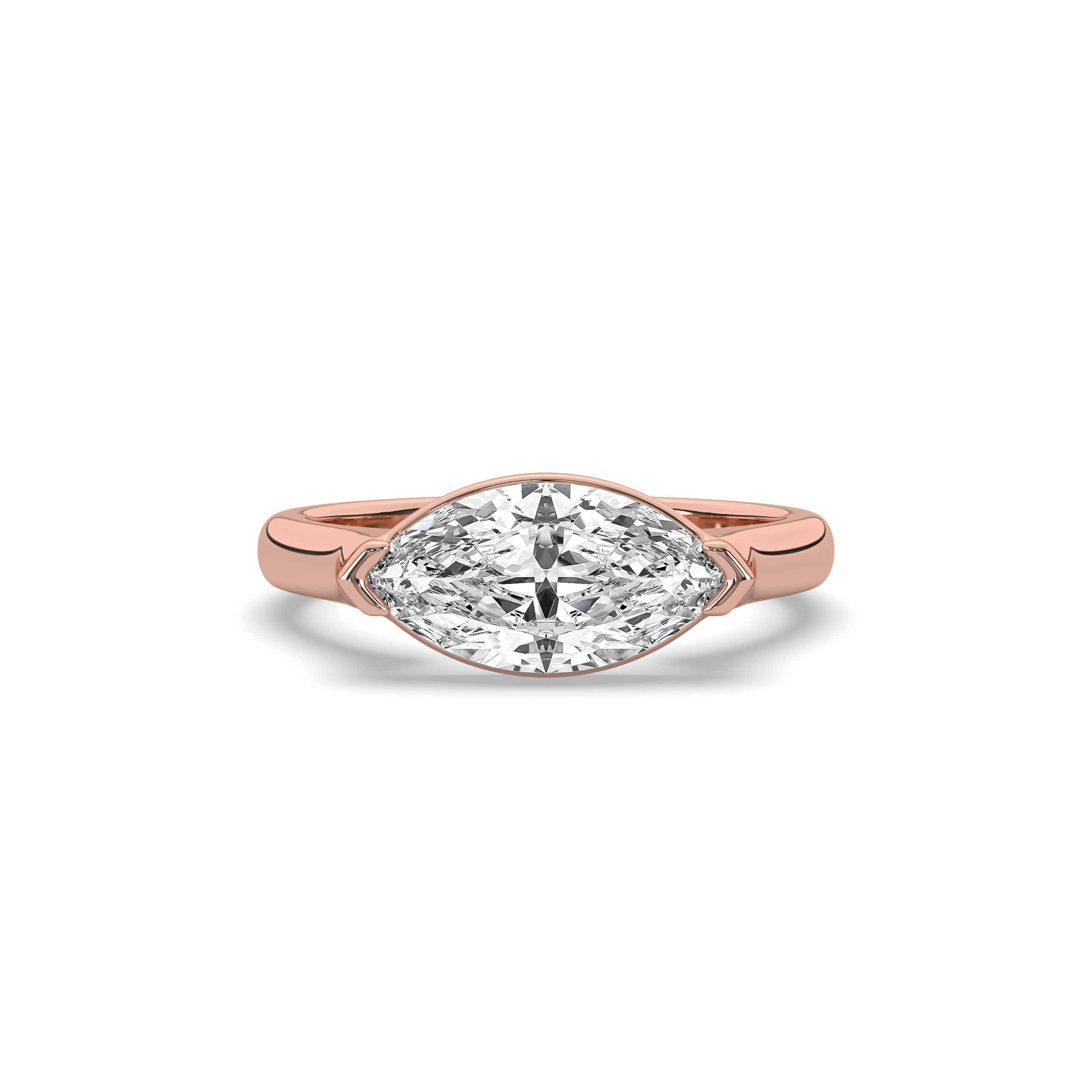 Marquise Floating Solitaire Ring
