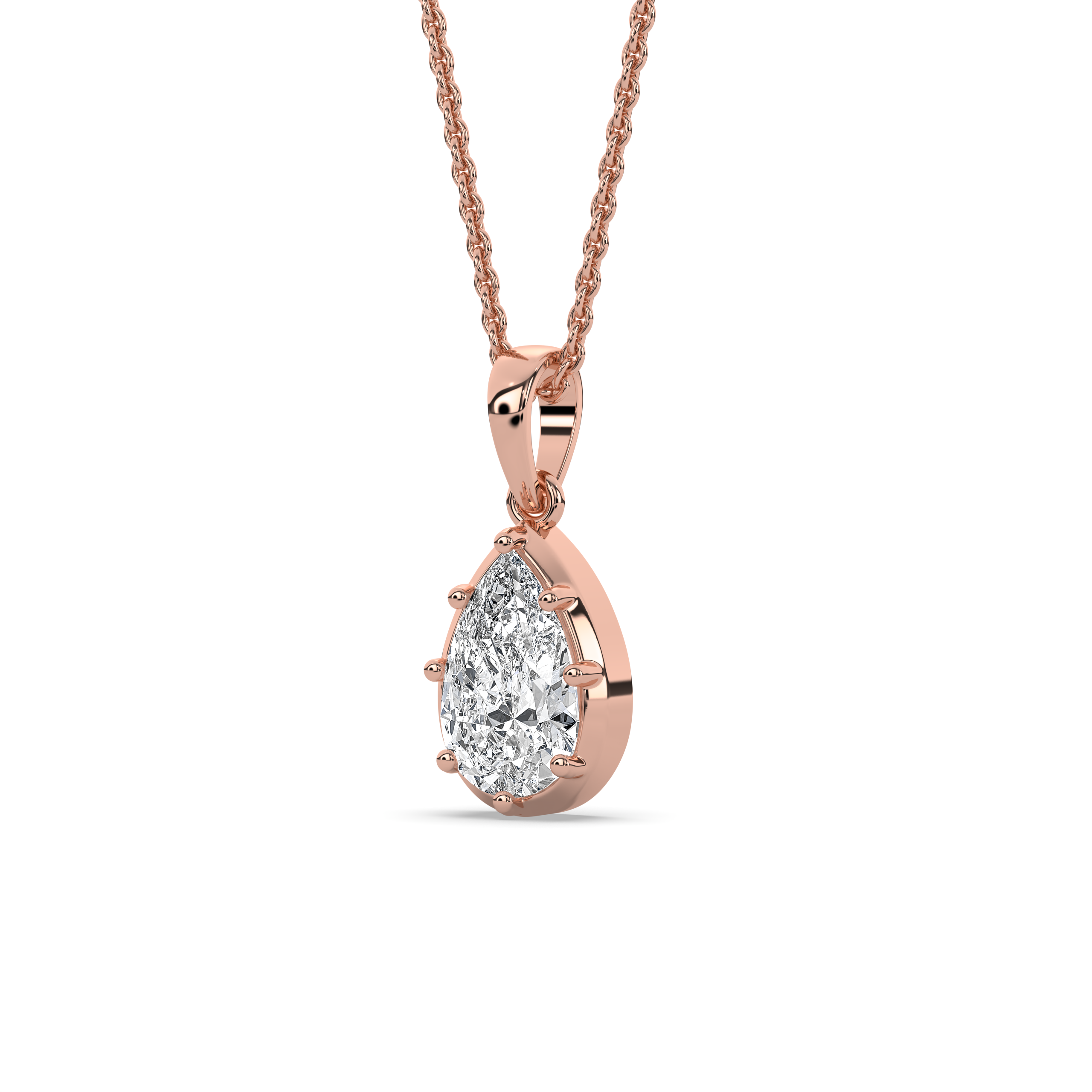 Victoria Pear Diamond Pendant Necklace