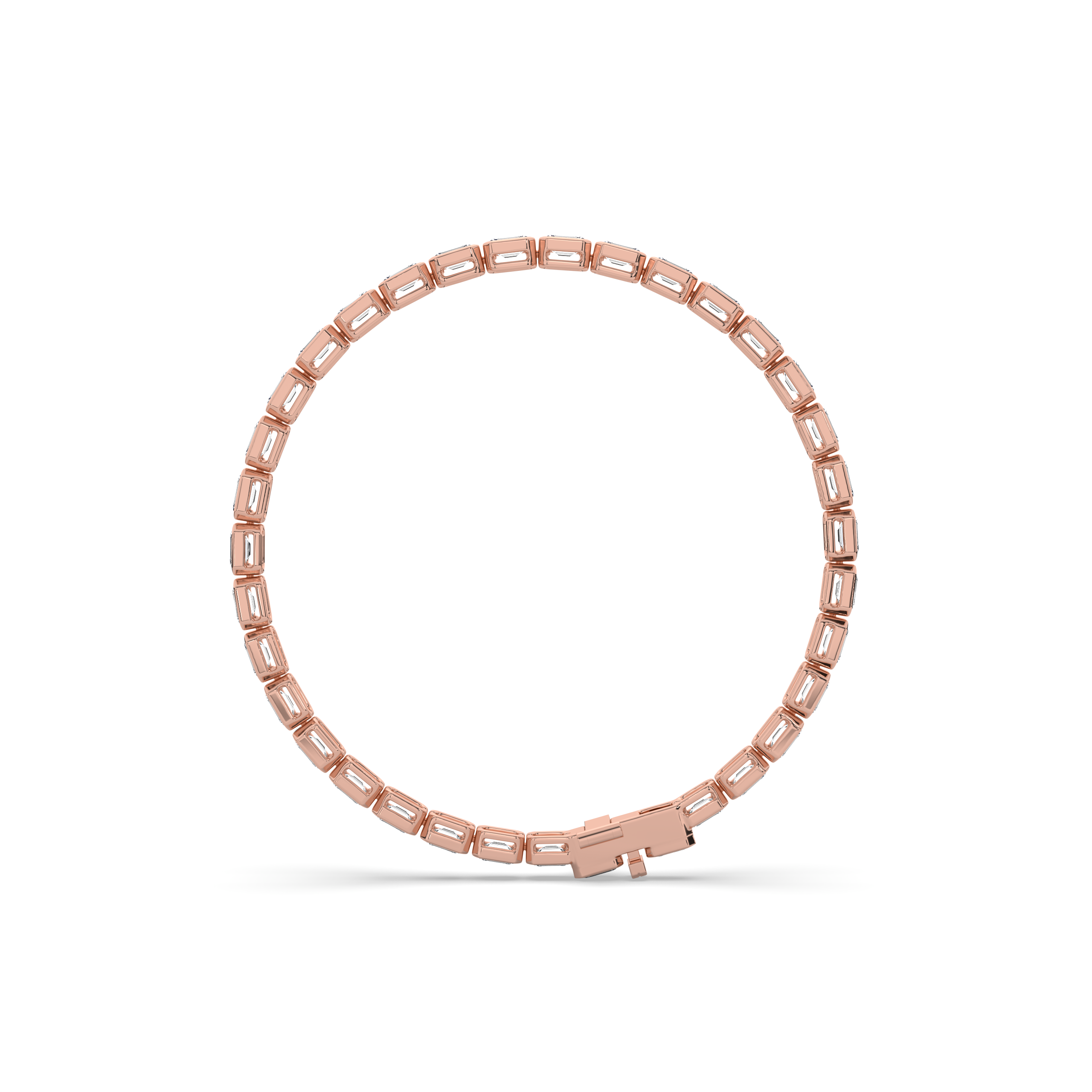 Emerald Diamond Bezel Tennis Bracelet