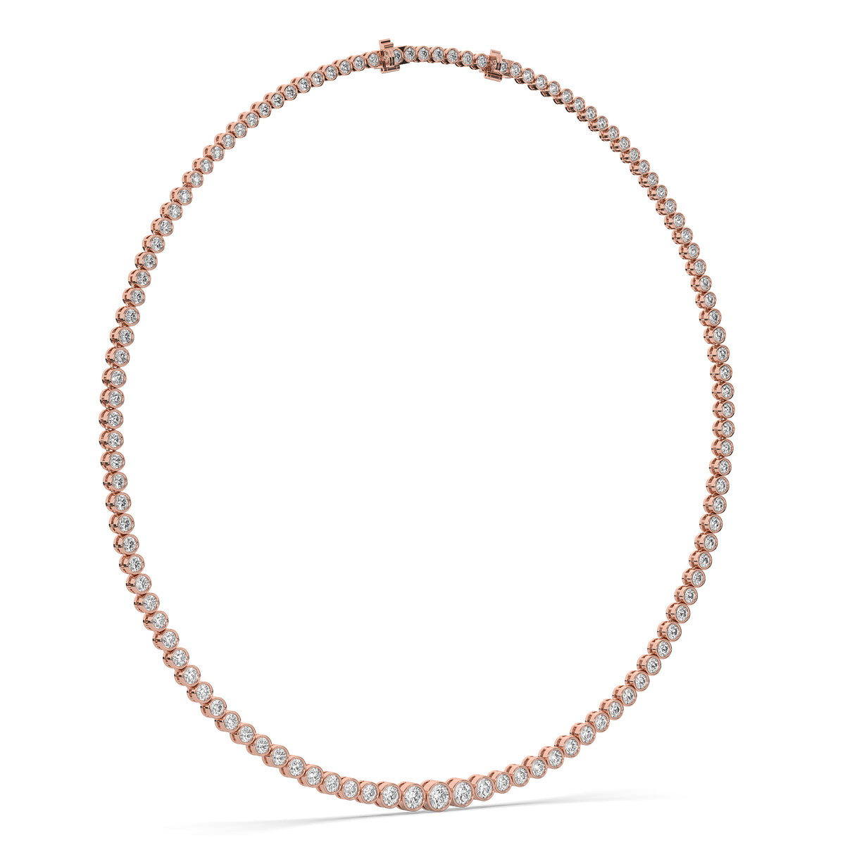 The Graduated Round Diamond Tennis Necklace