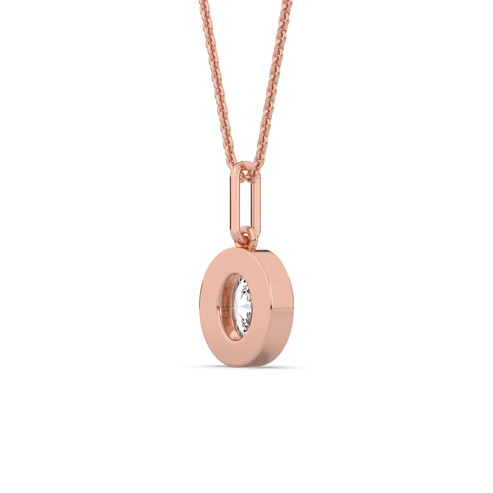 Oval Diamond Bezel Charm