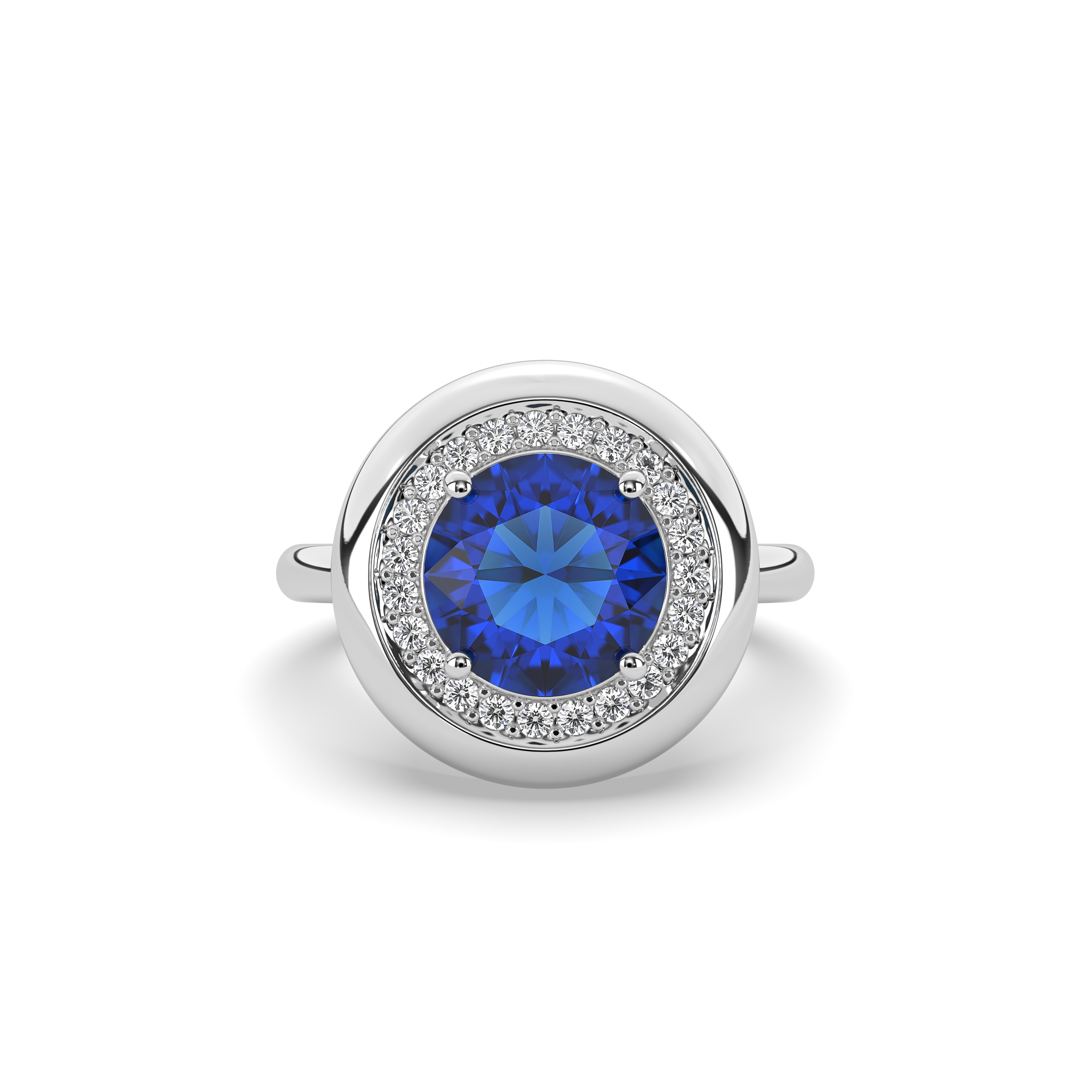 Diana Blue Sapphire Diamond Ring