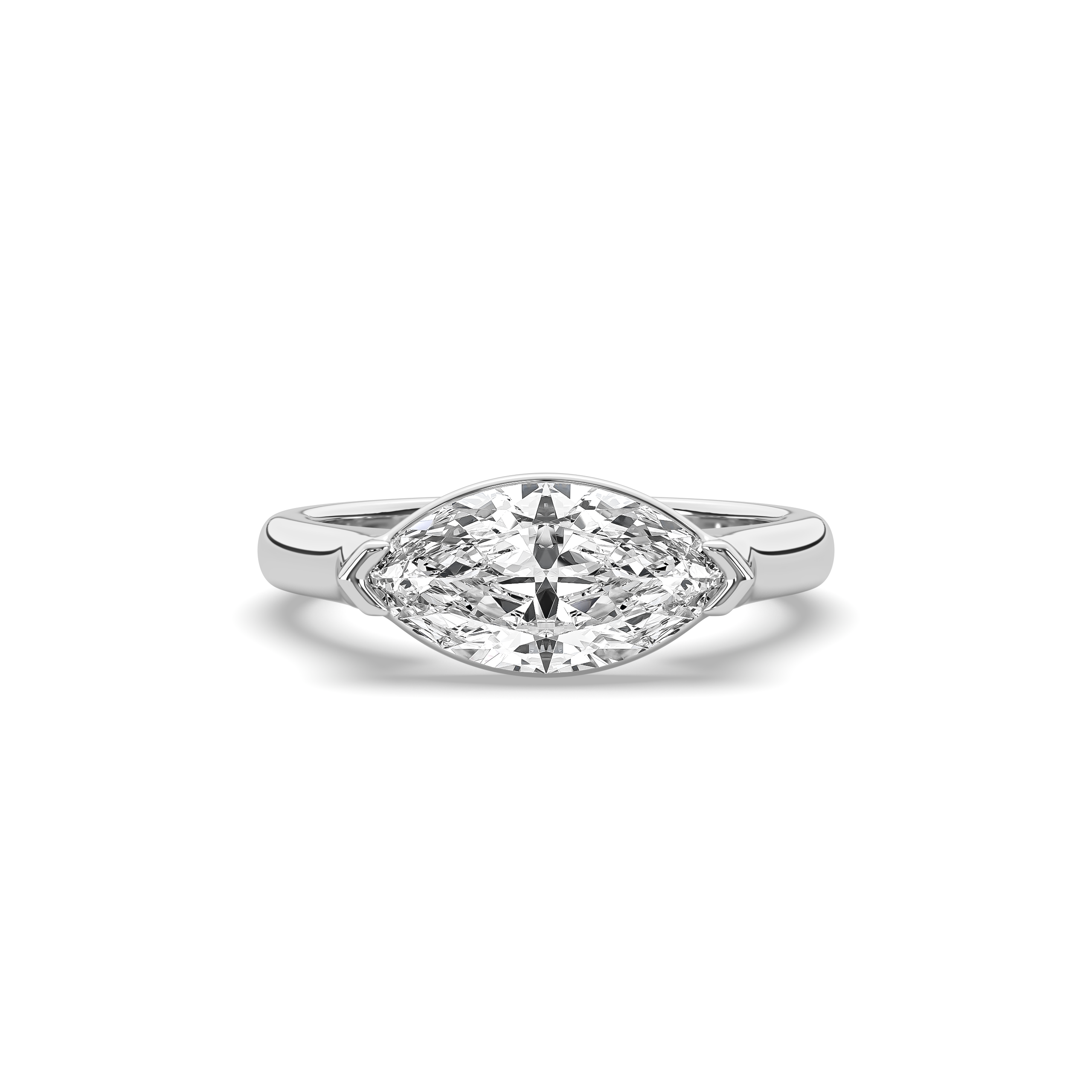 Marquise Floating Solitaire Ring