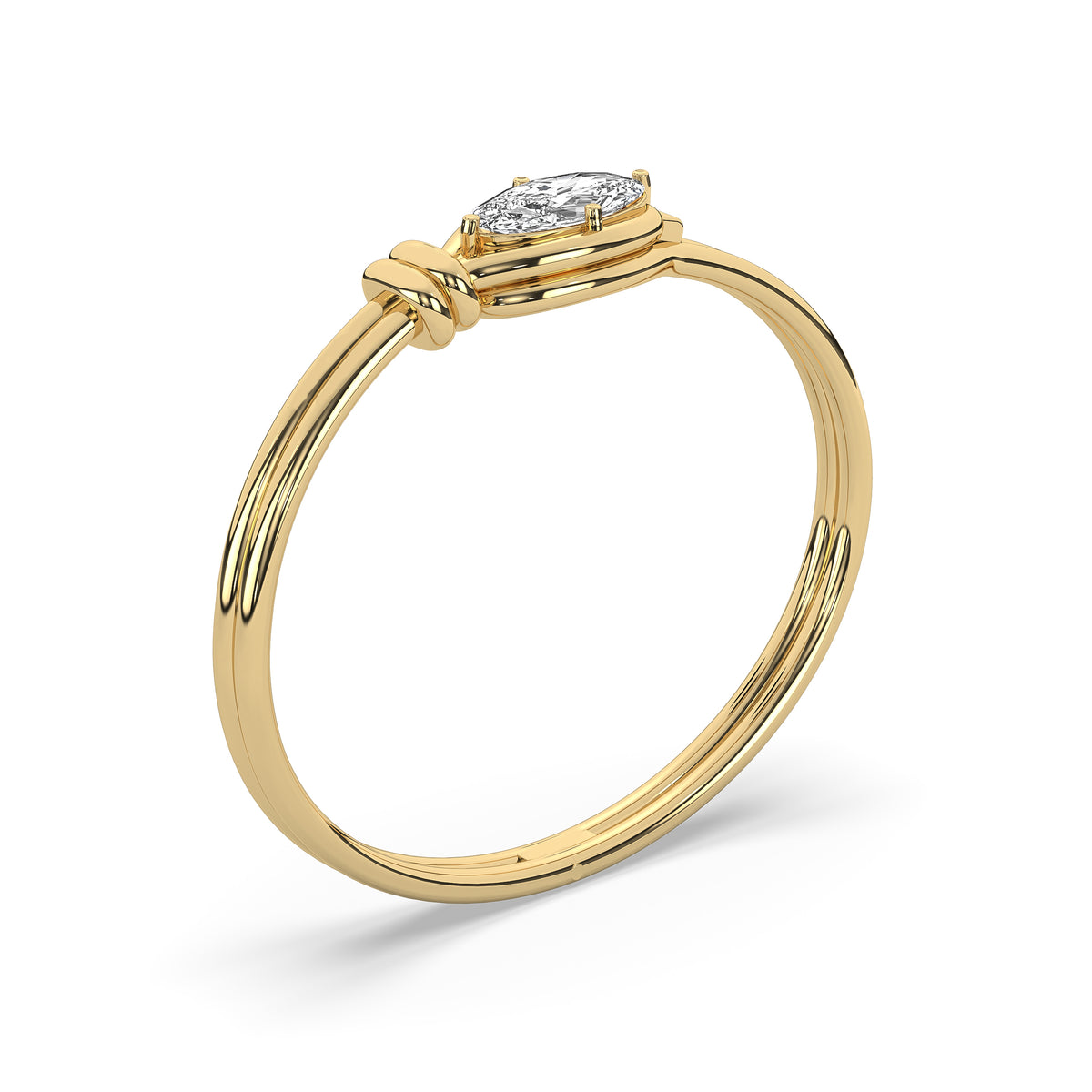 Alma — Elongated Oval Diamond Bangle