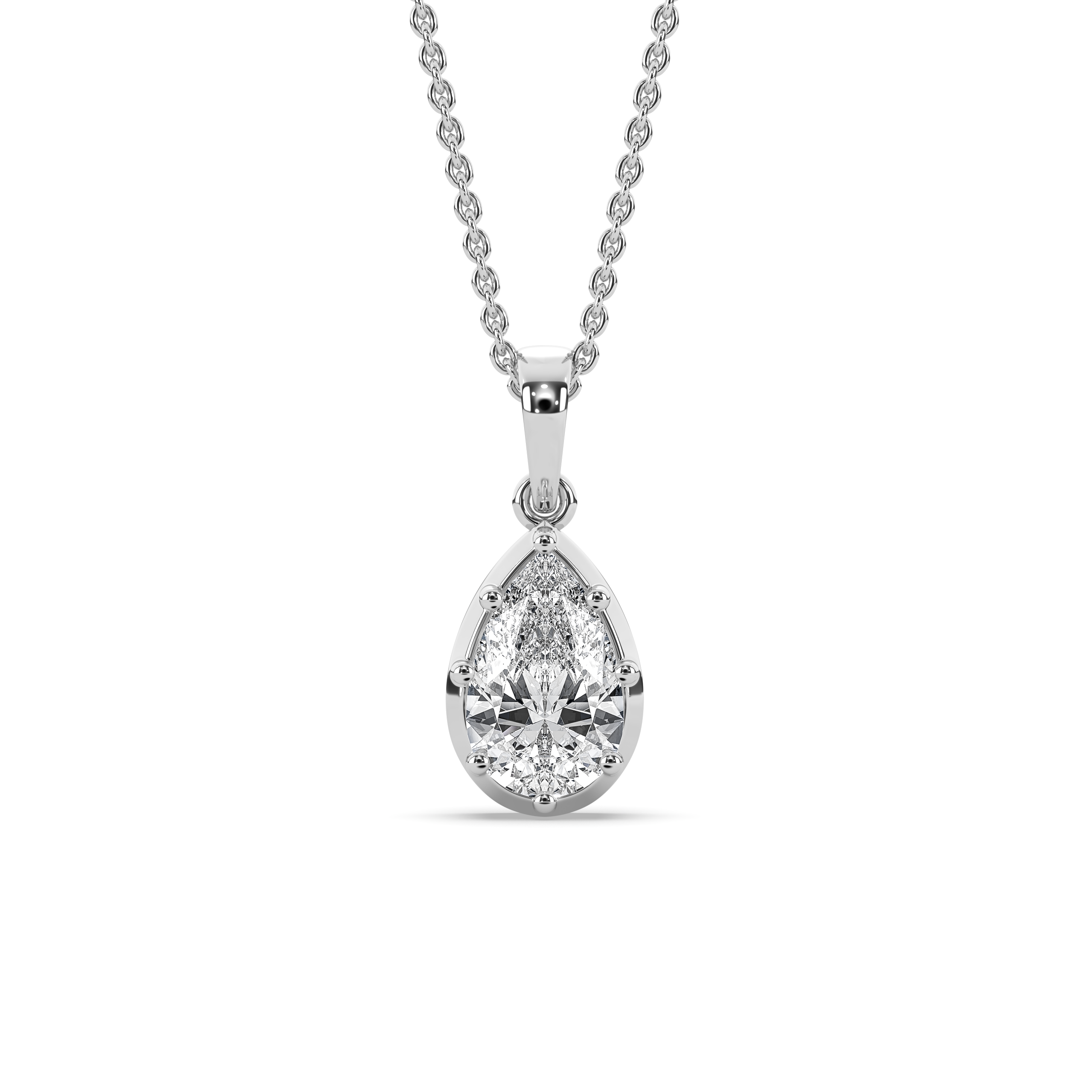 Victoria Pear Diamond Pendant Necklace