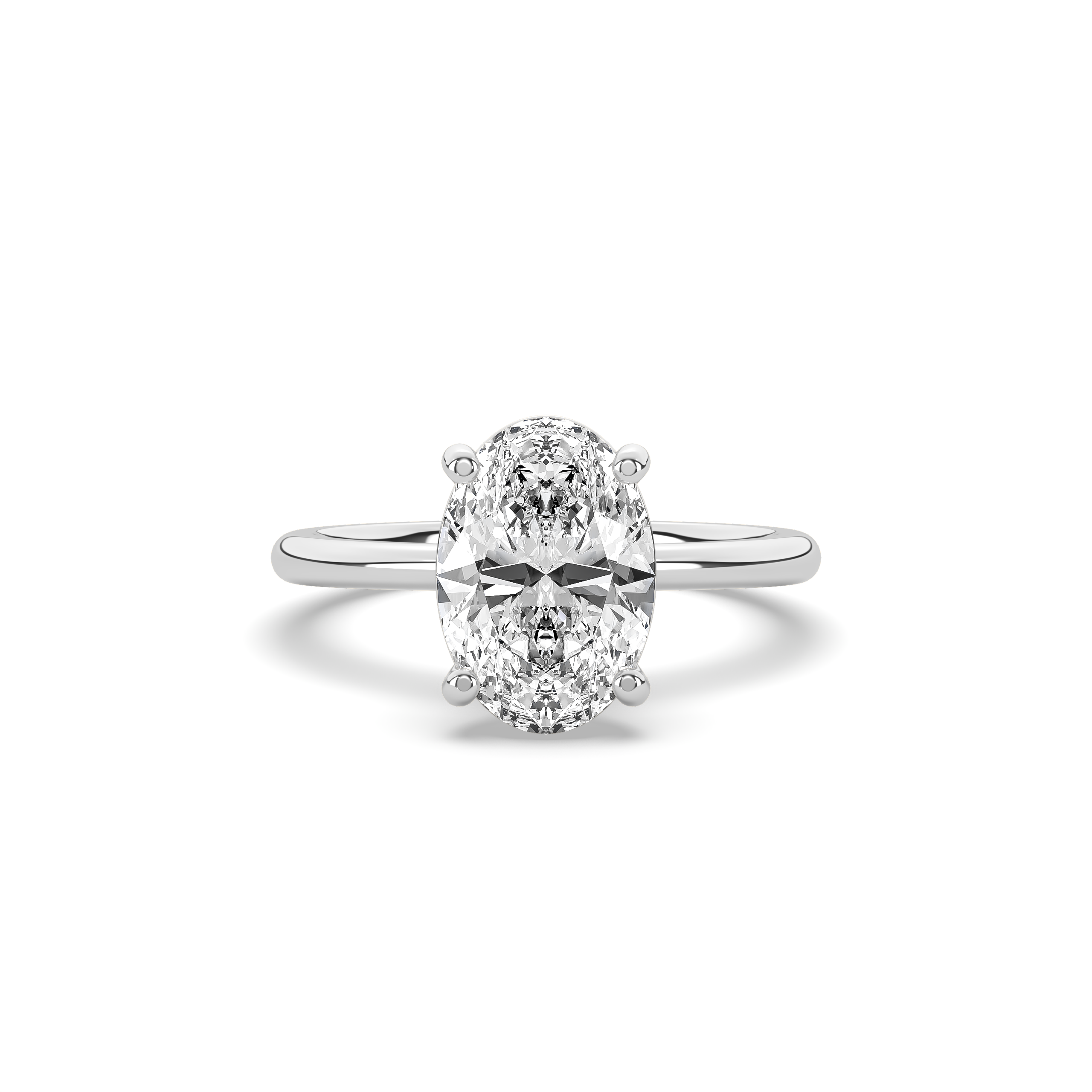 Oval Martini Solitaire Engagement Ring