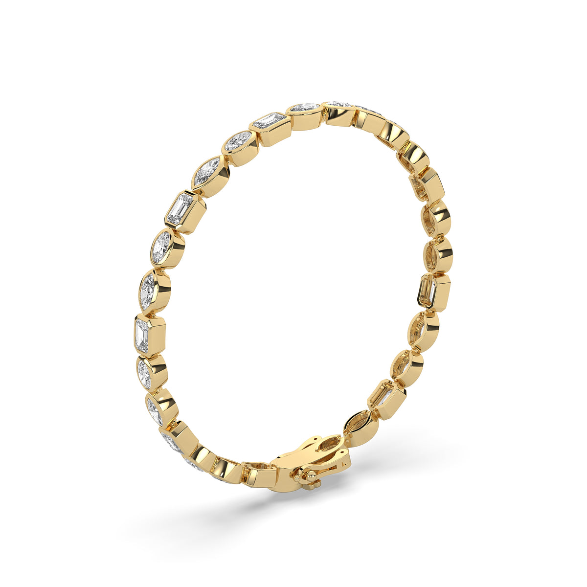 The Bezel Mixed-Cut Diamond Tennis Bracelet