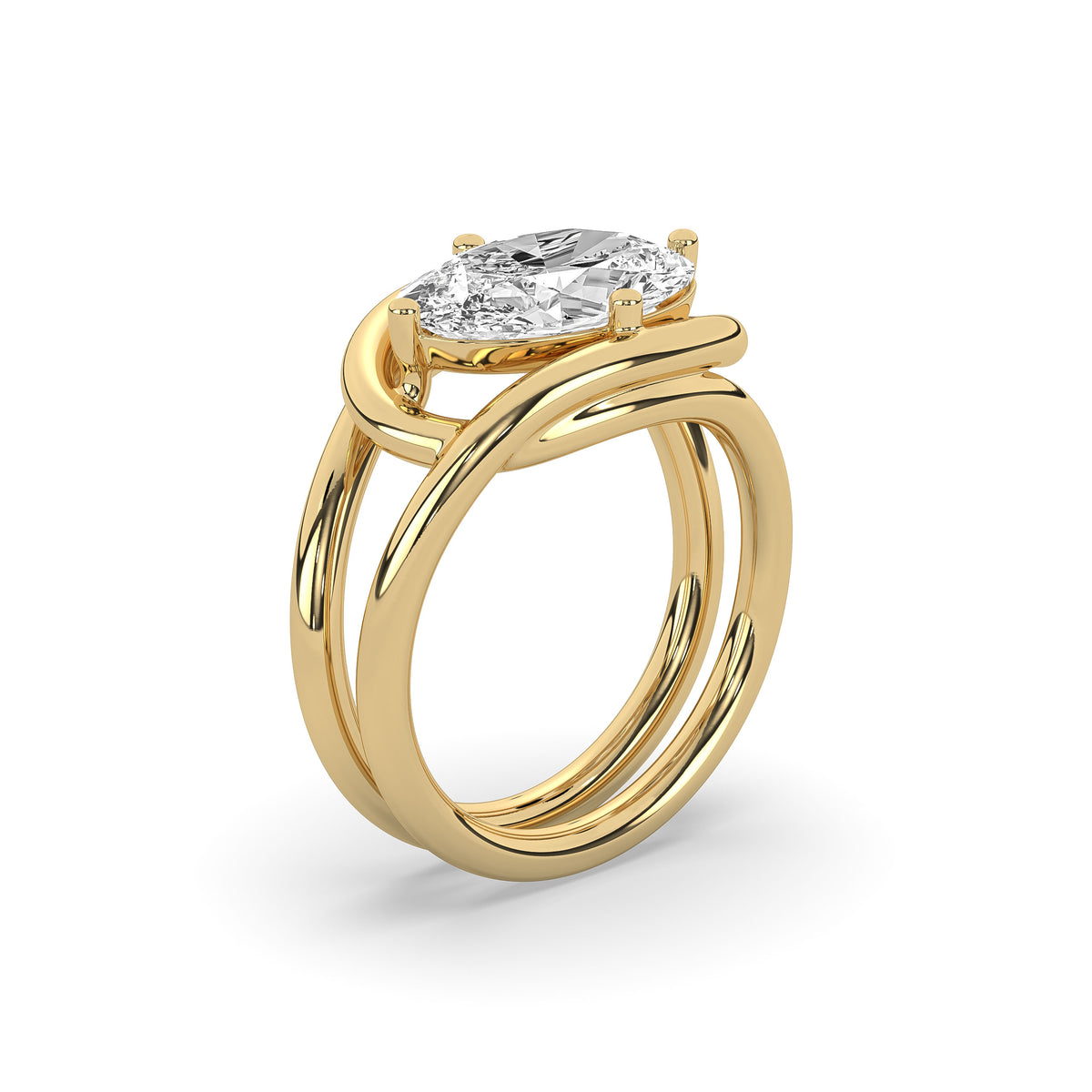 The East-West Oval Diamond Statement Ring