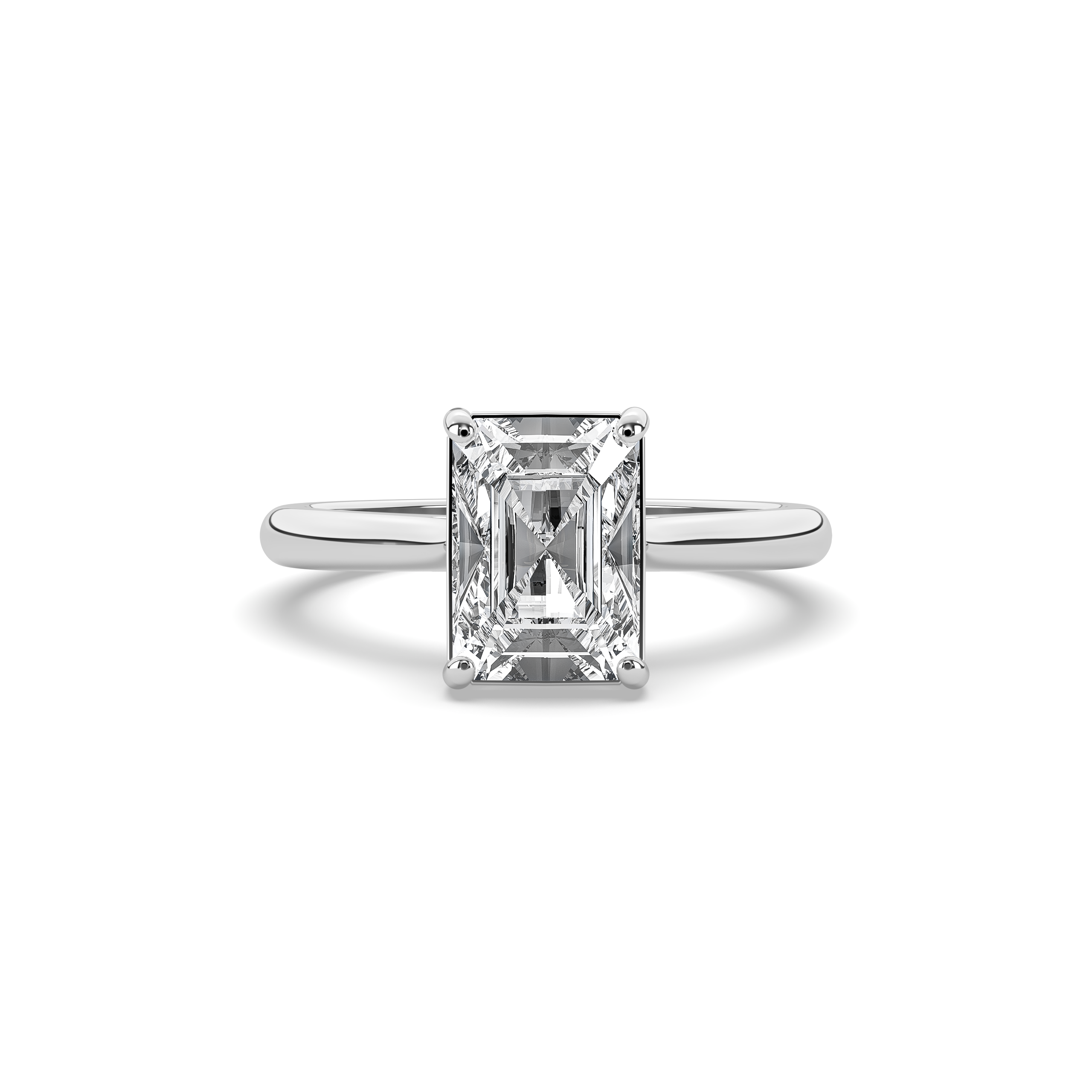 Radiant Cut Diamond Cathedral Setting Engagement Ring