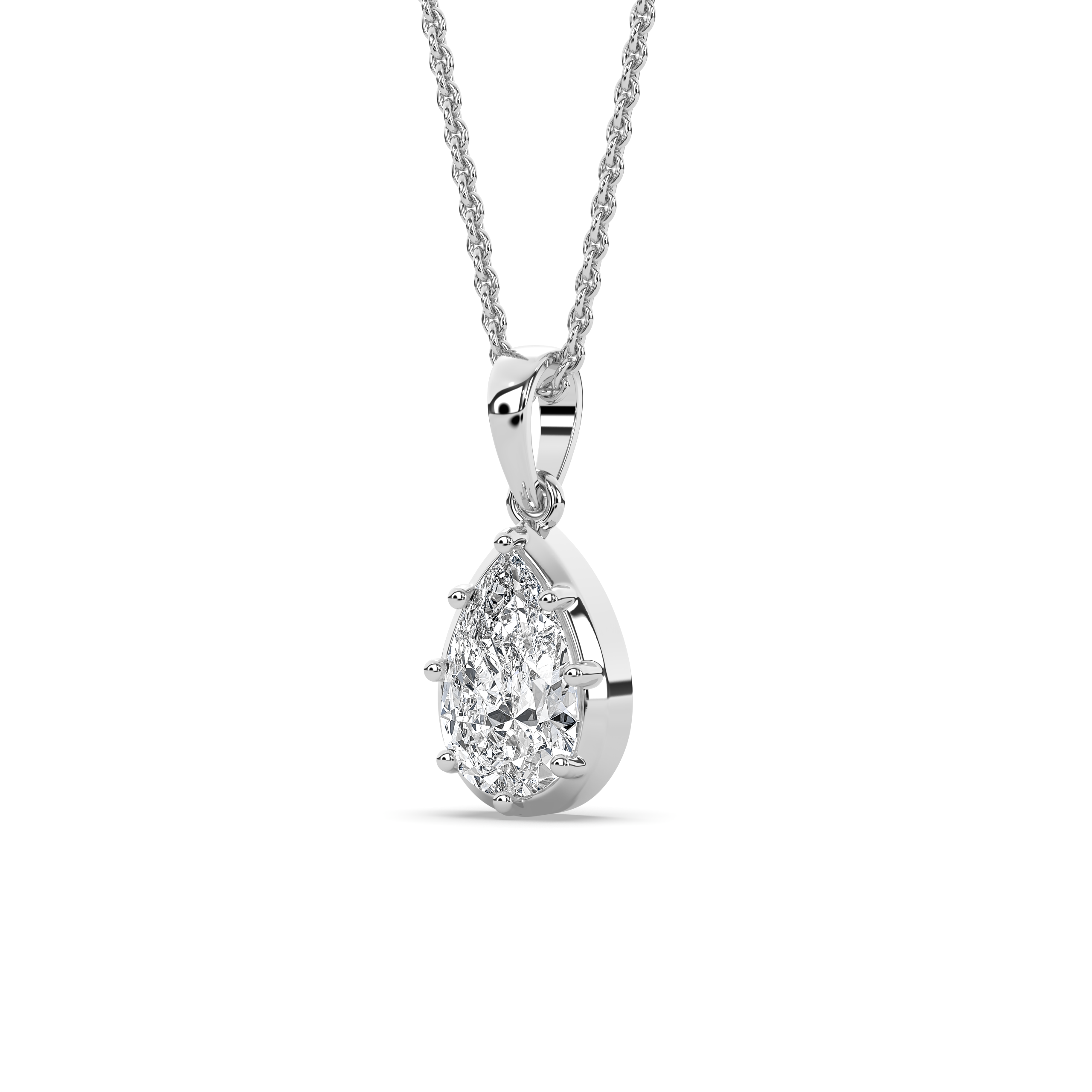 Victoria Pear Diamond Pendant Necklace