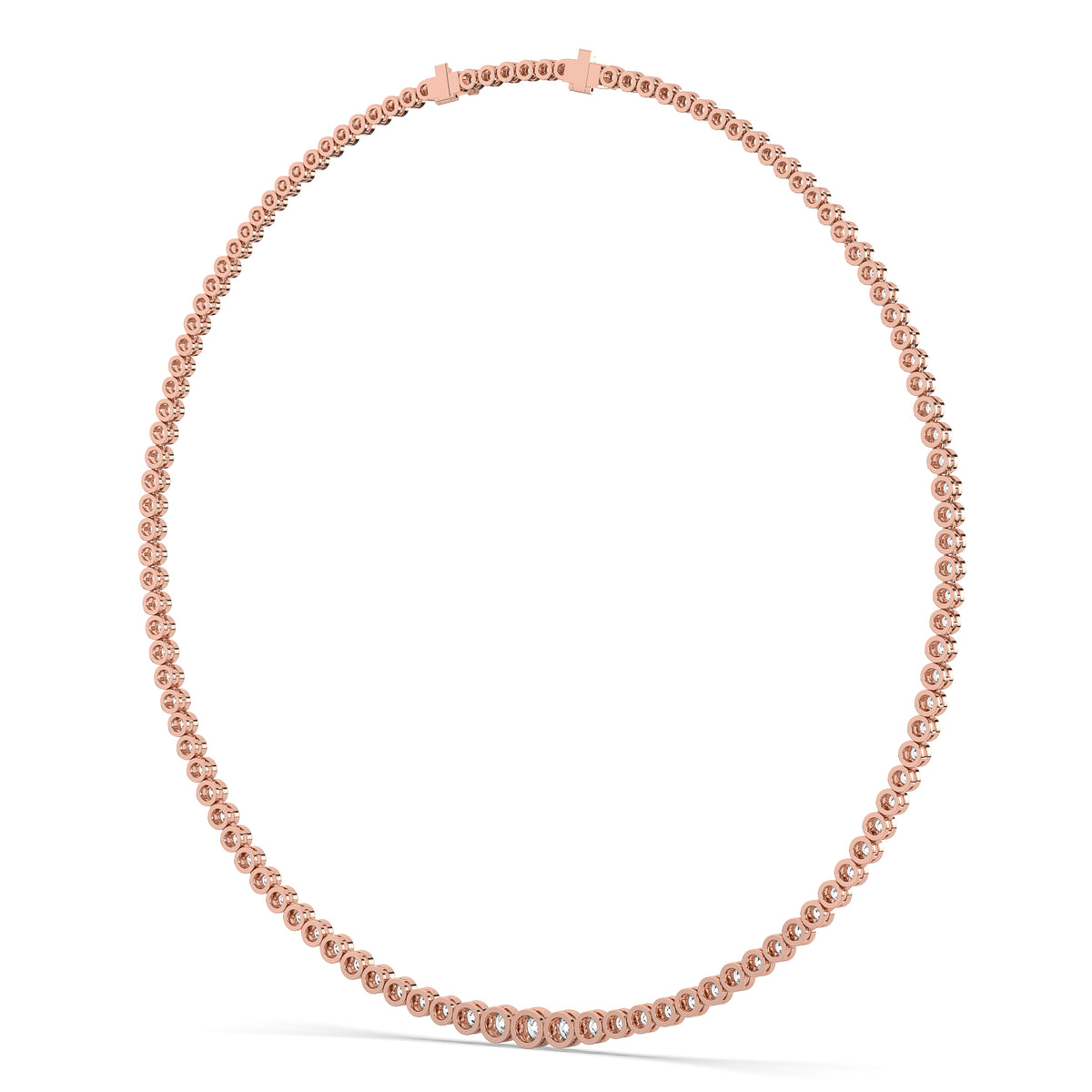 The Graduated Round Diamond Tennis Necklace