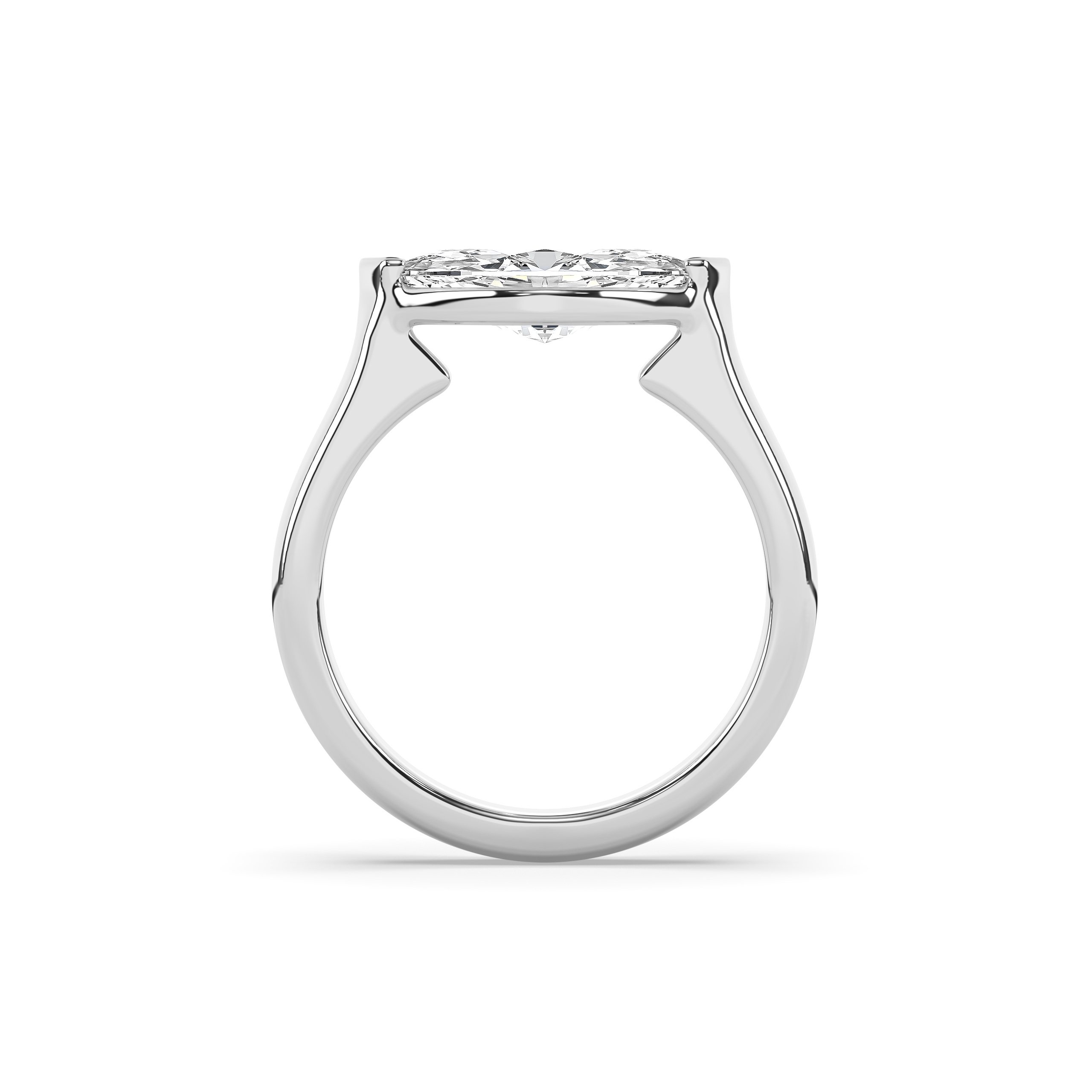 Marquise Floating Solitaire Ring