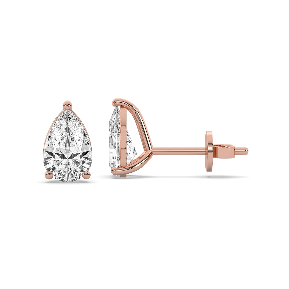 The Pear Diamond Martini Stud Earrings