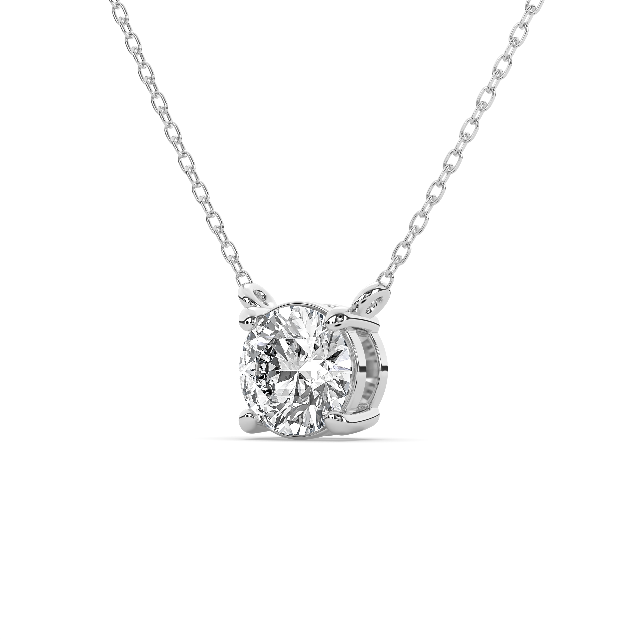 Round Diamond Solitaire Necklace