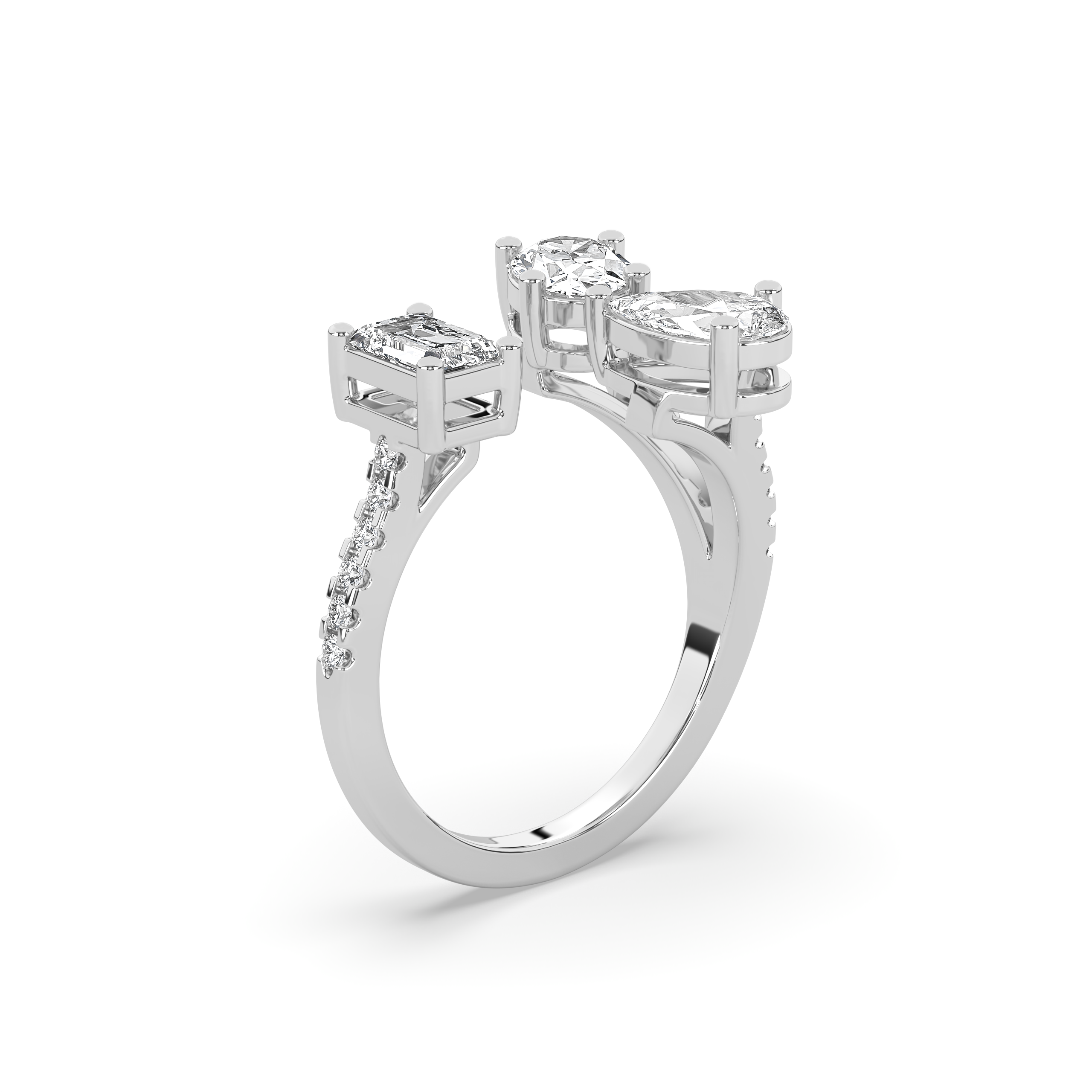 Multi Shape Open Statement Ring