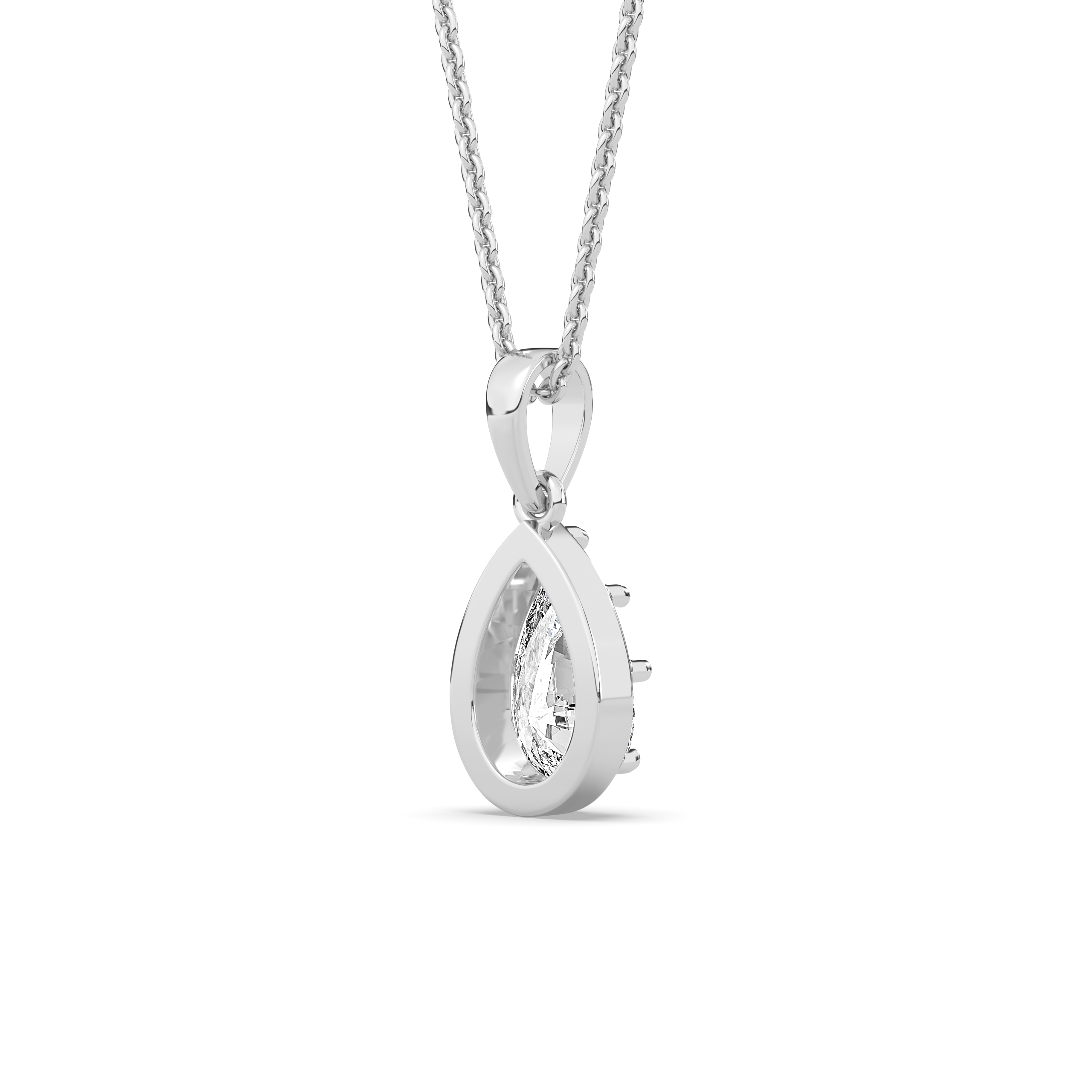 Victoria Pear Diamond Pendant Necklace