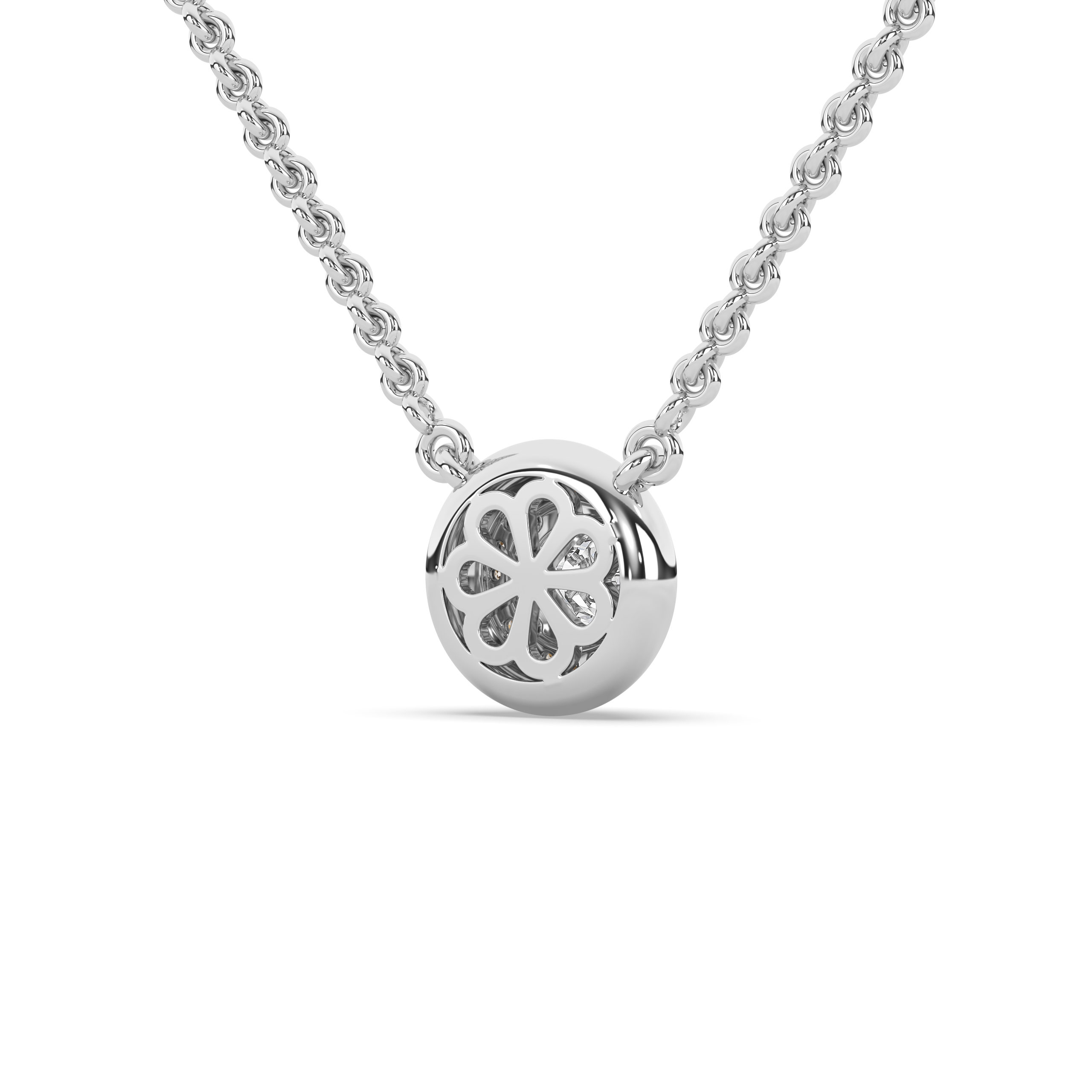 Diana Diamond Halo Pendant Necklace